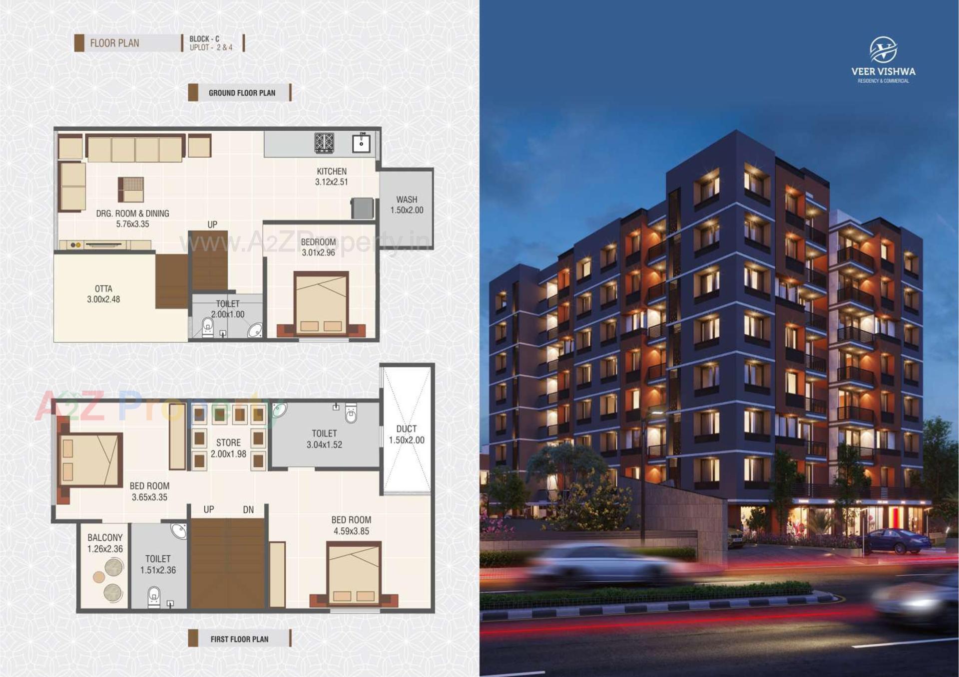 Layout of real estate project Veer Vishwa Residency located at Khatraj, Kheda, Gujarat