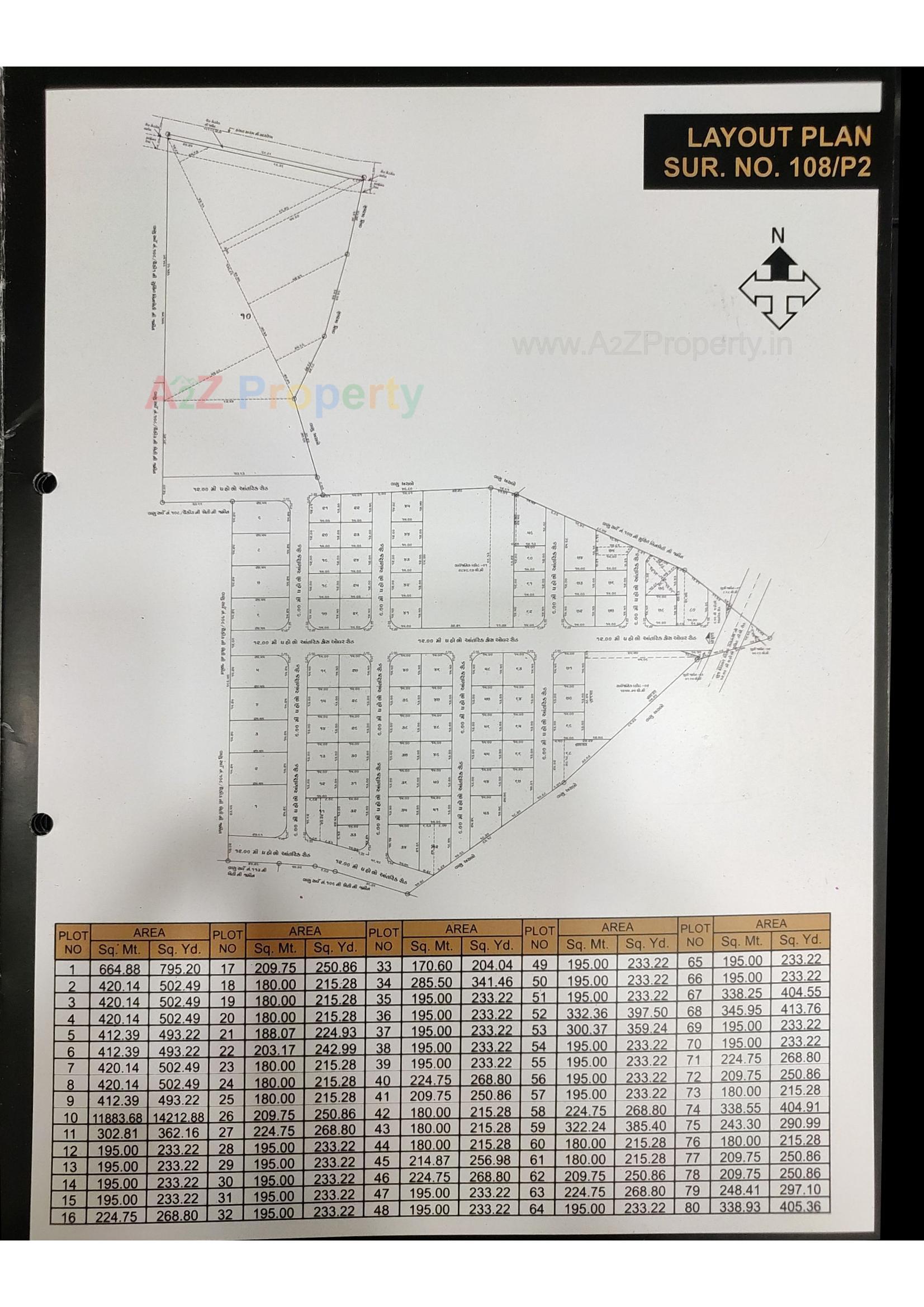 Layout of real estate project 14 Acres located at Mirzapar, Kutch, Gujarat