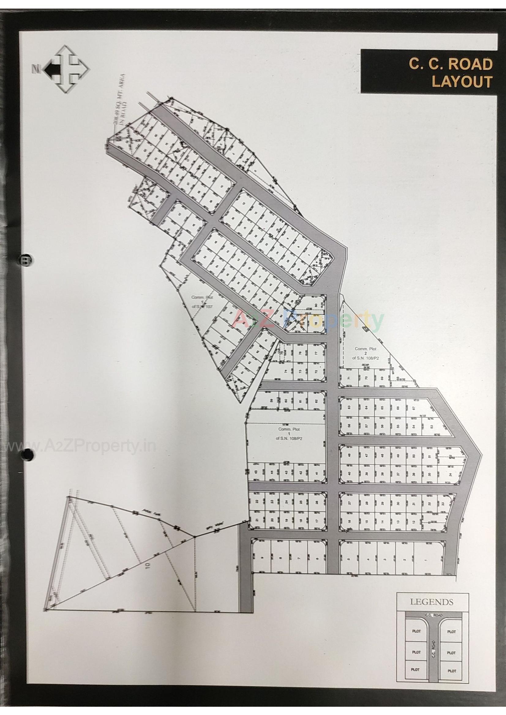 Layout of real estate project 14 Acres located at Mirzapar, Kutch, Gujarat