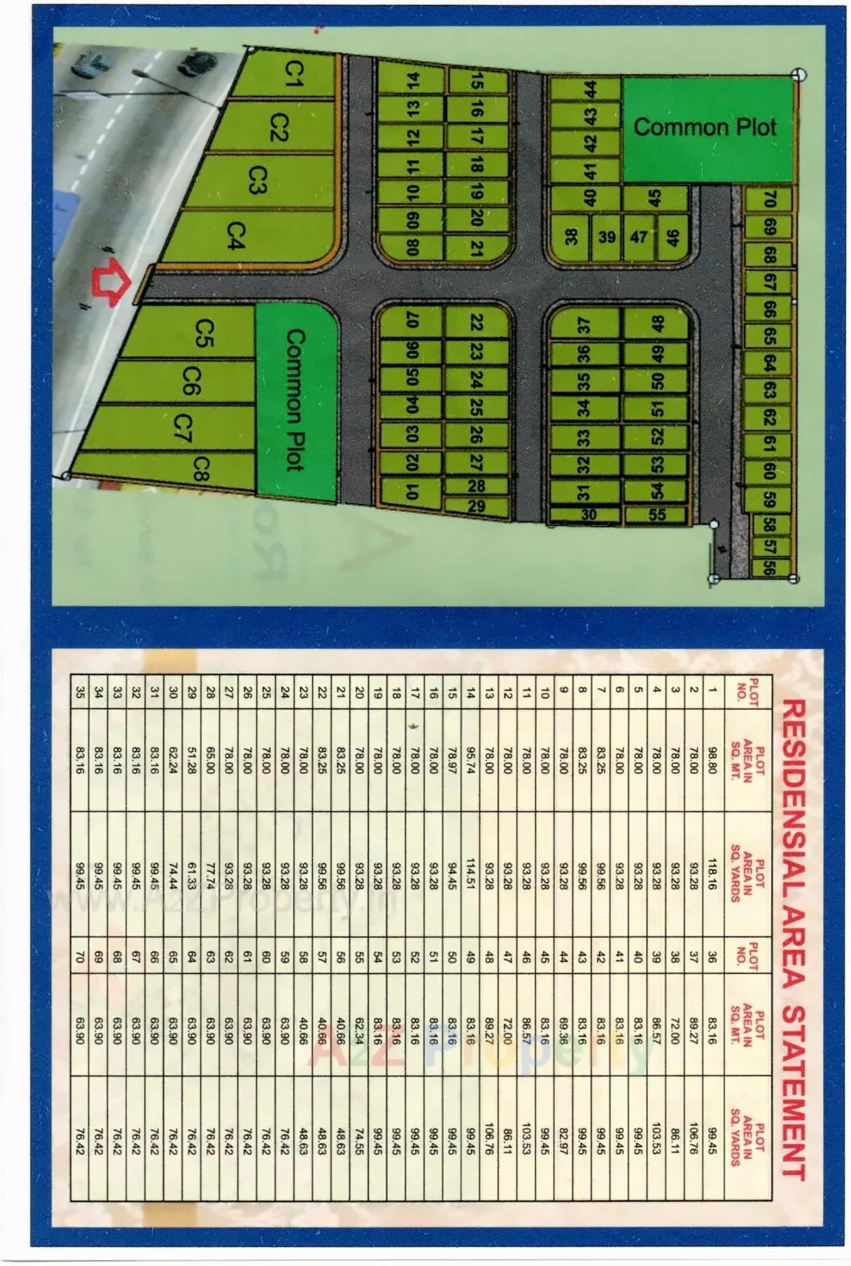 Layout of real estate project Aditya Villa located at Anjar, Kutch, Gujarat