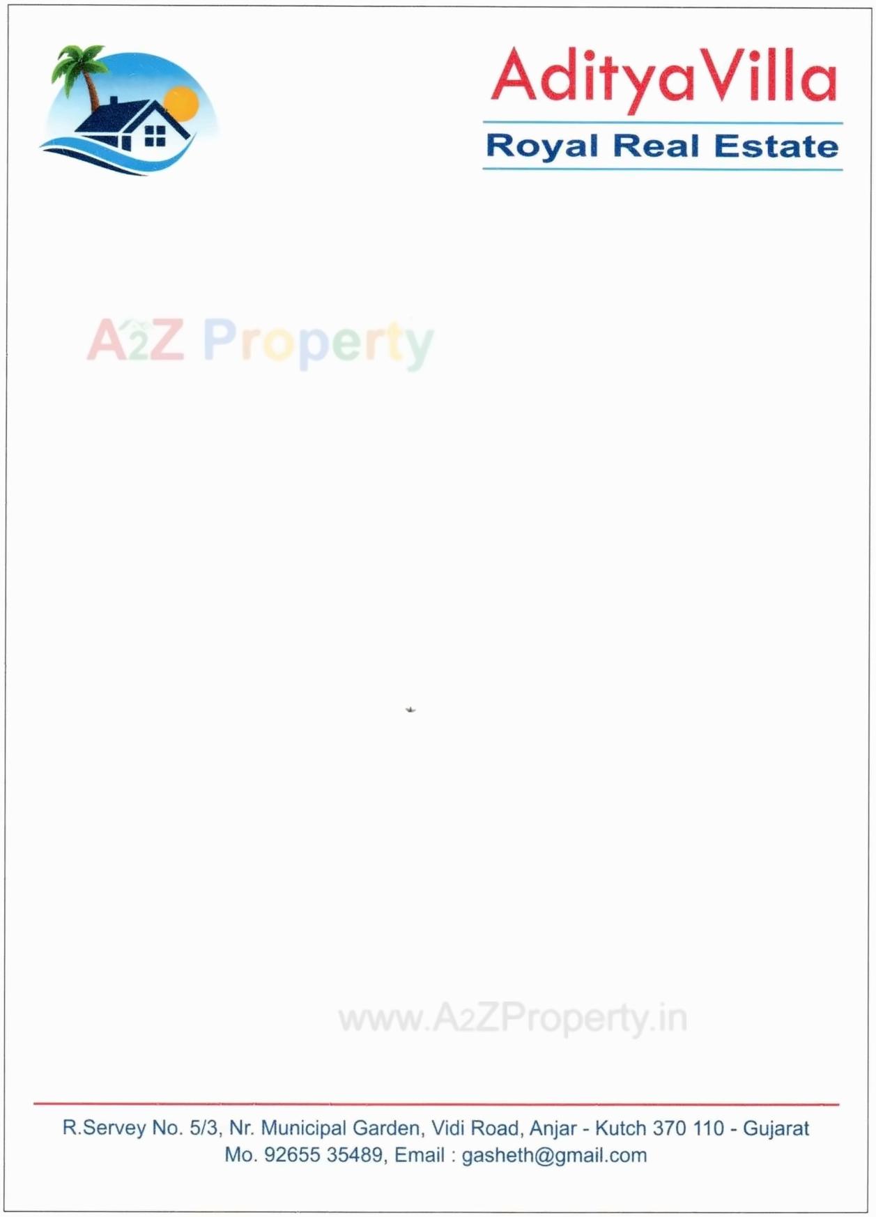  of real estate project Aditya Villa located at Anjar, Kutch, Gujarat