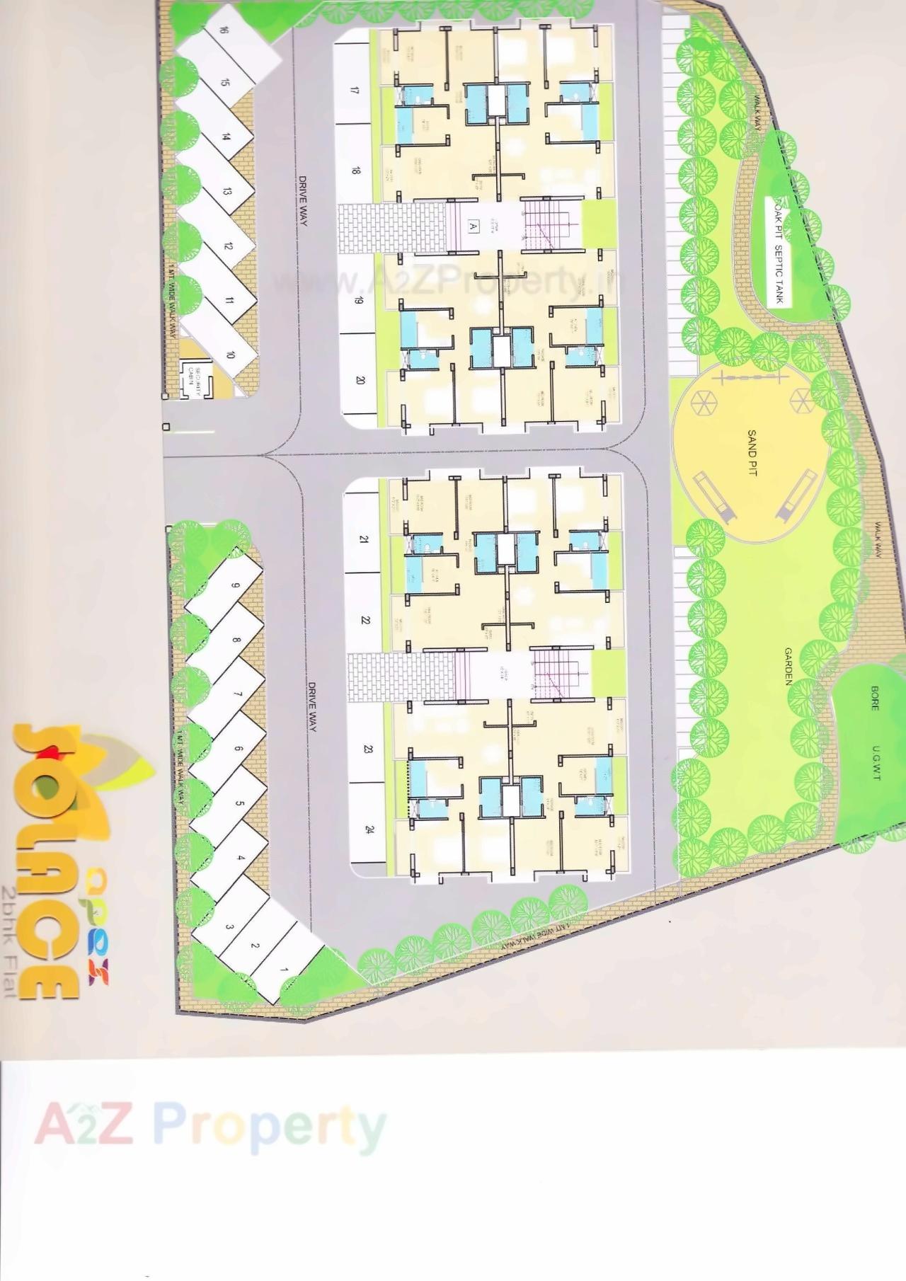 Layout of real estate project Apex Solace located at Varsamedi, Kutch, Gujarat