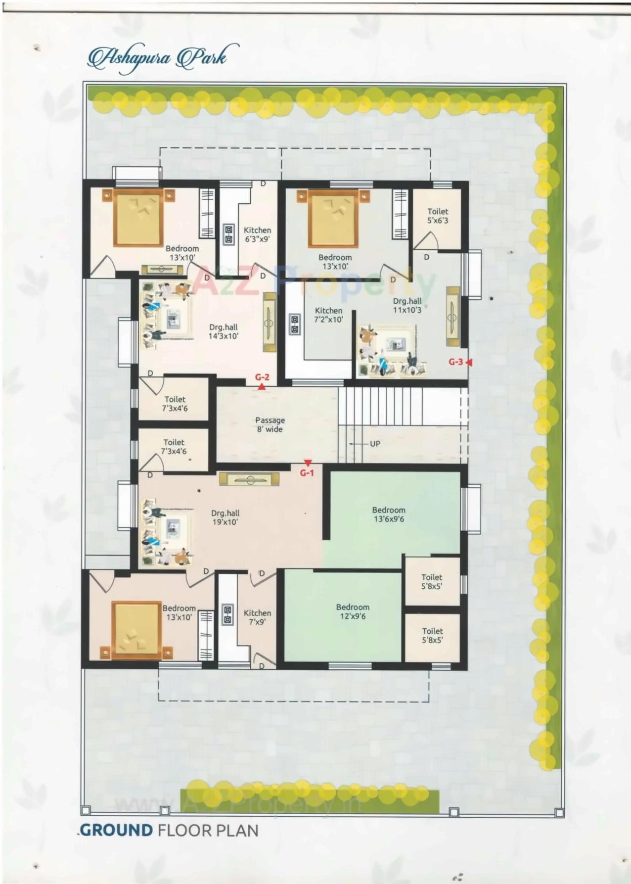 Layout of real estate project Ashapura Park located at Adipur, Kutch, Gujarat