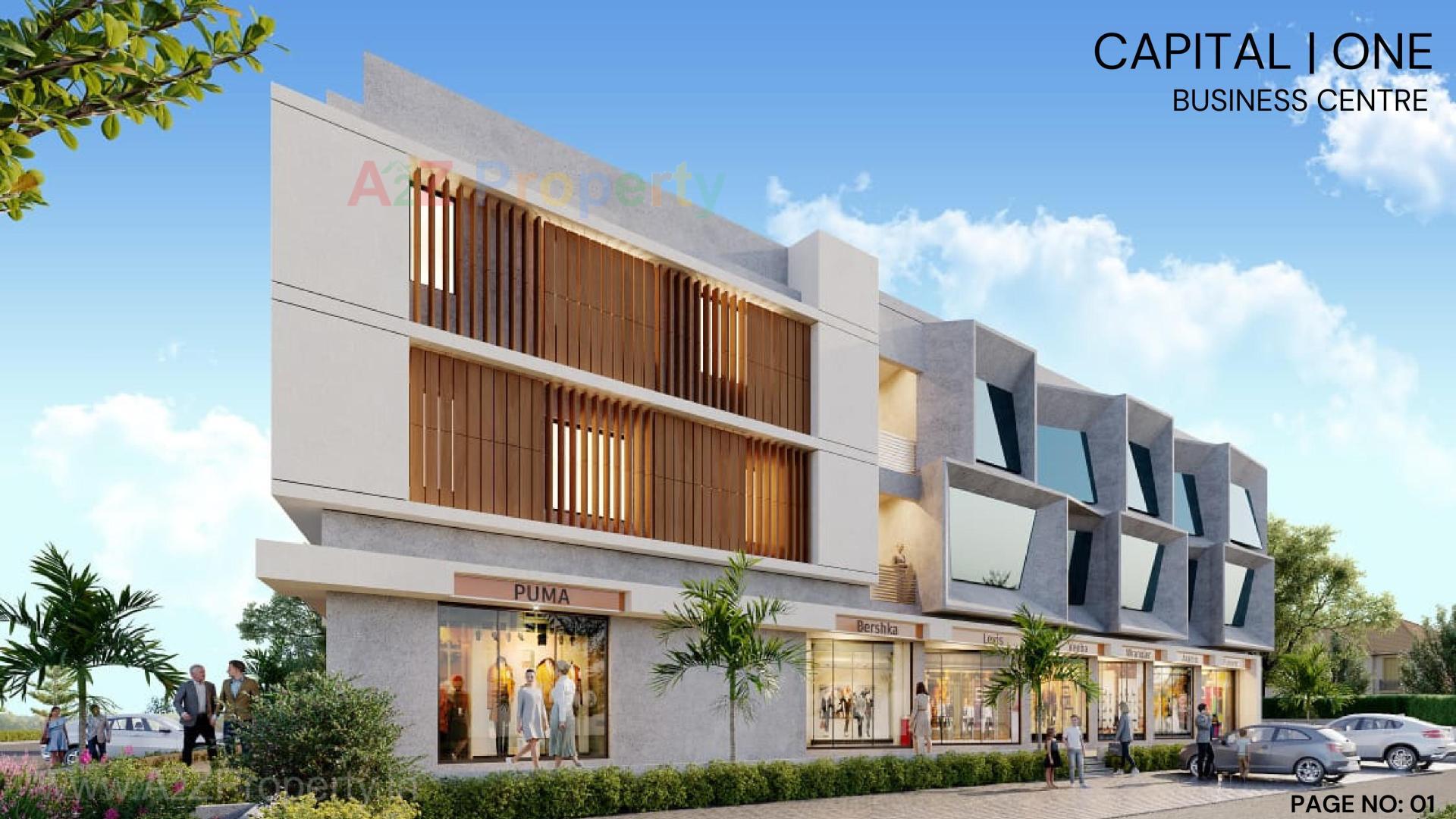 3D Elevation of real estate project Capital One Business Center located at Gandhidham, Kutch, Gujarat