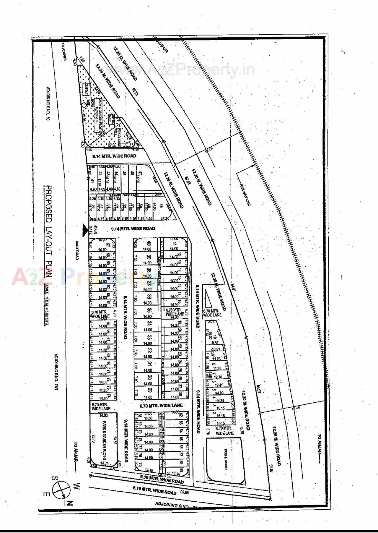 Layout of real estate project Gokuldhaam Residency located at Kumbhardi, Kutch, Gujarat