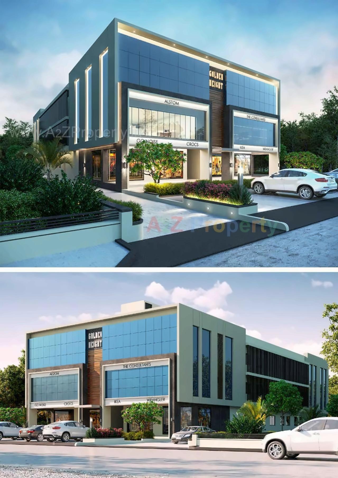 3D Elevation of real estate project Golden Heights located at Gandhidham, Kutch, Gujarat