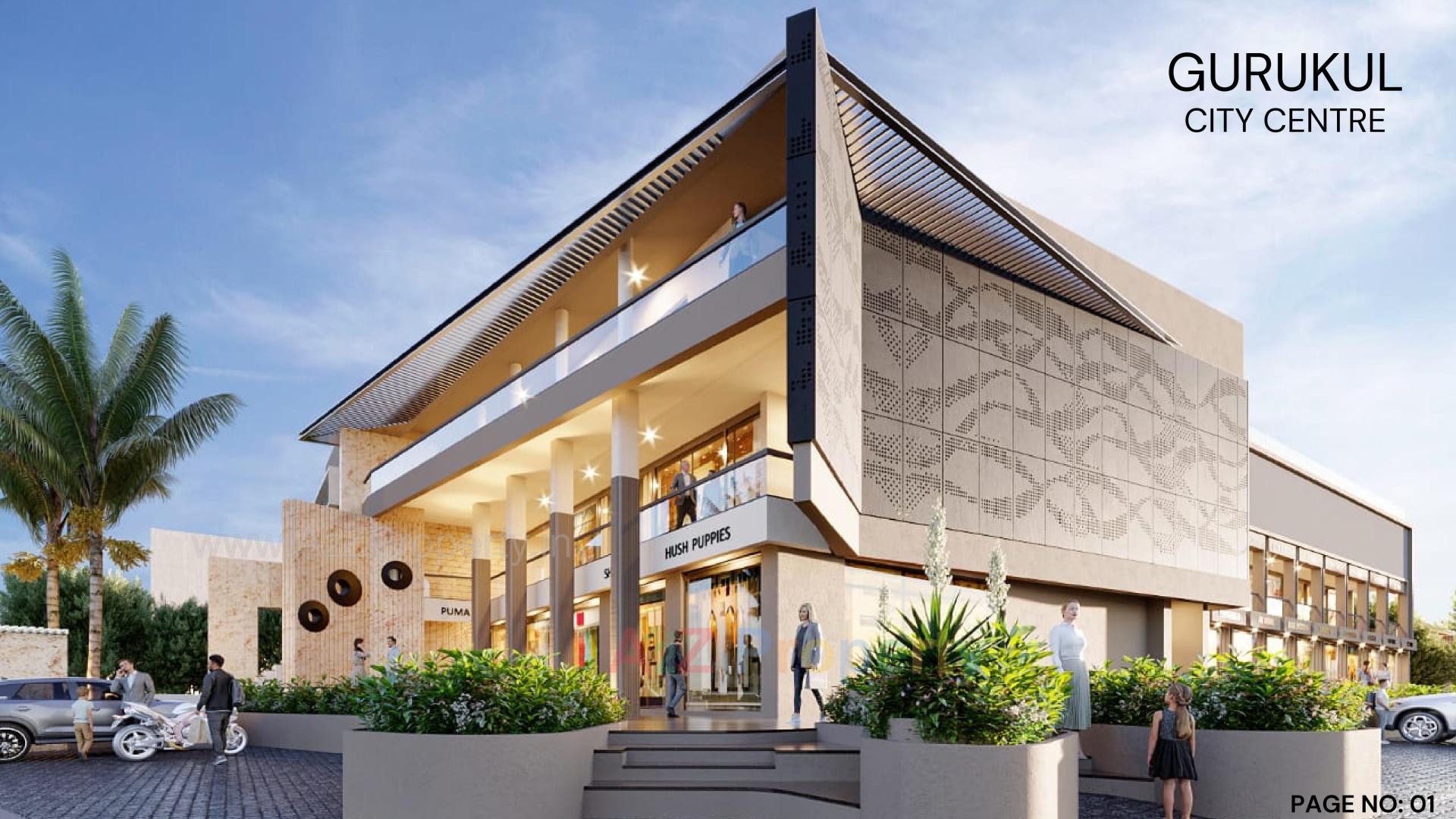 3D Elevation of real estate project Gurukul City Centre located at Gandhidham, Kutch, Gujarat