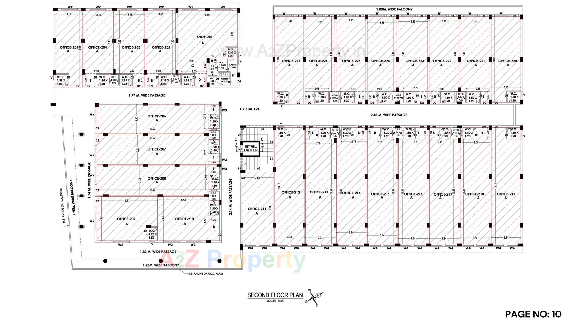 Layout of real estate project Gurukul City Centre located at Gandhidham, Kutch, Gujarat