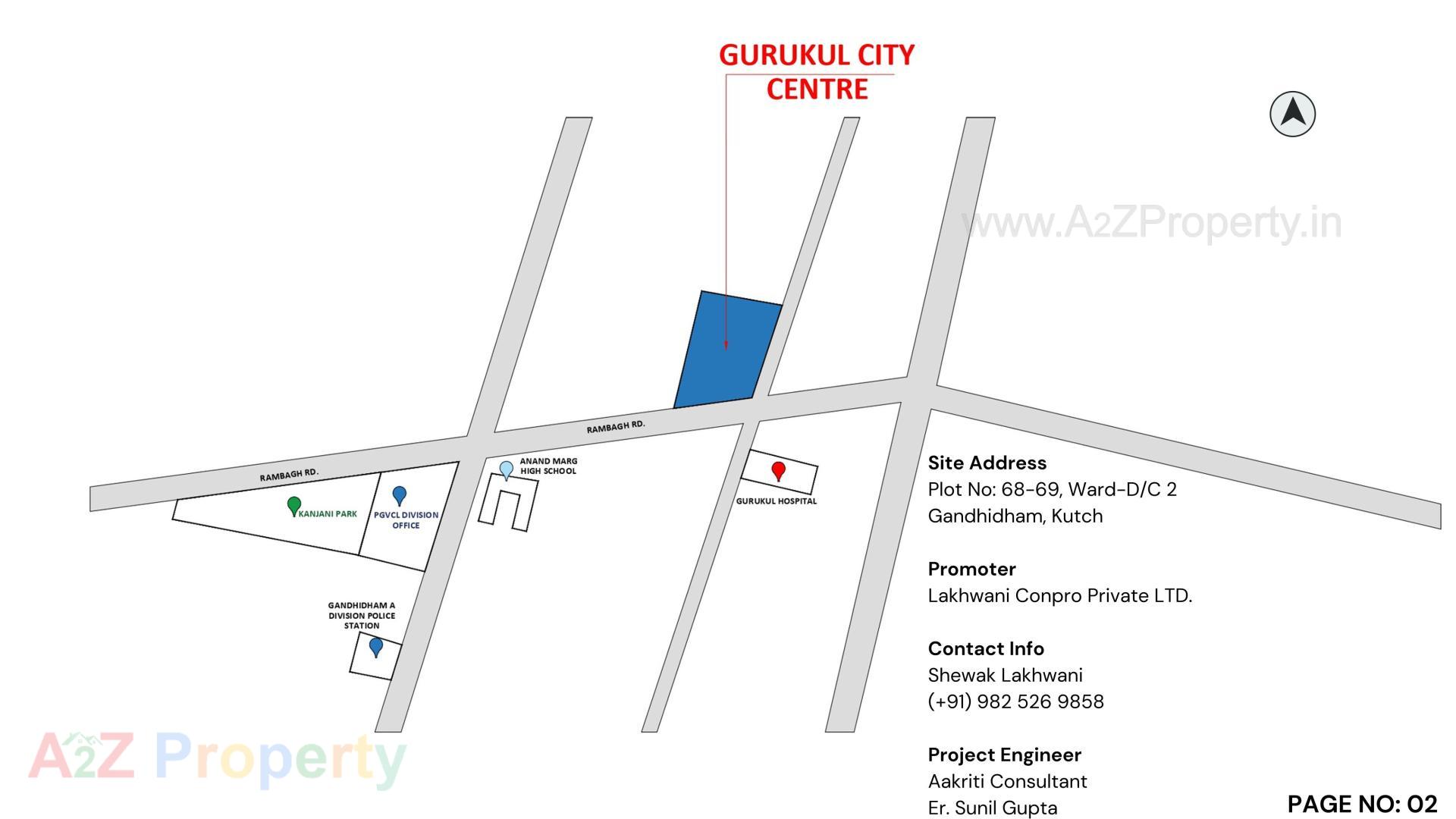  of real estate project Gurukul City Centre located at Gandhidham, Kutch, Gujarat