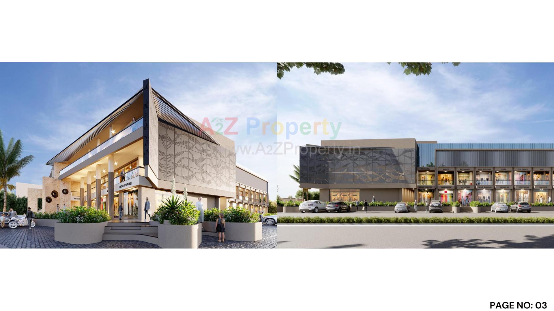 3D Elevation of real estate project Gurukul City Centre located at Gandhidham, Kutch, Gujarat