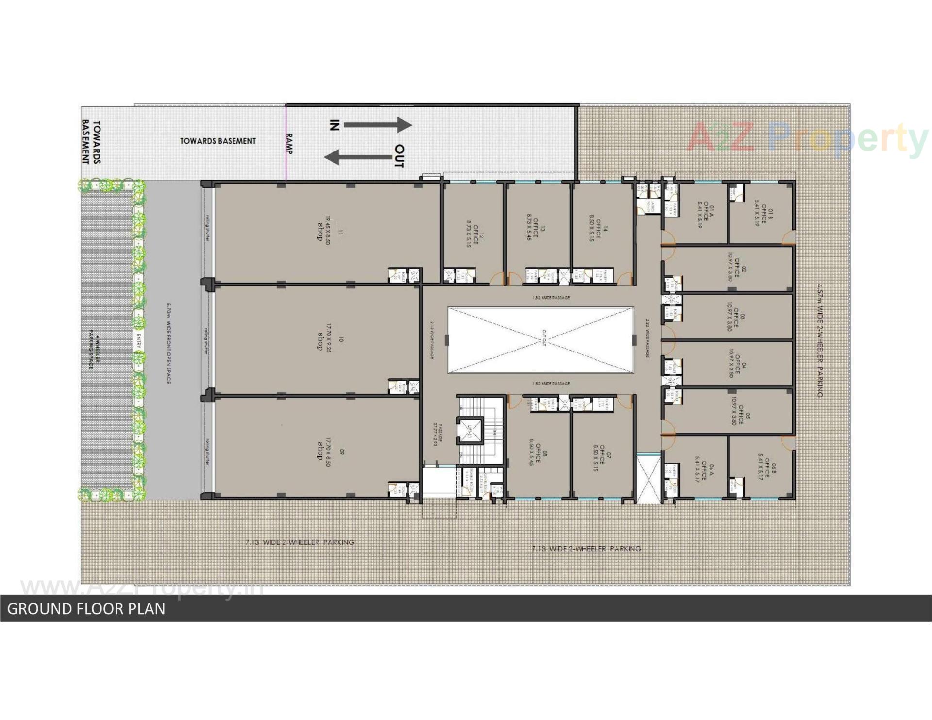Layout of real estate project Iconic Business Centre located at Gandhidham, Kutch, Gujarat