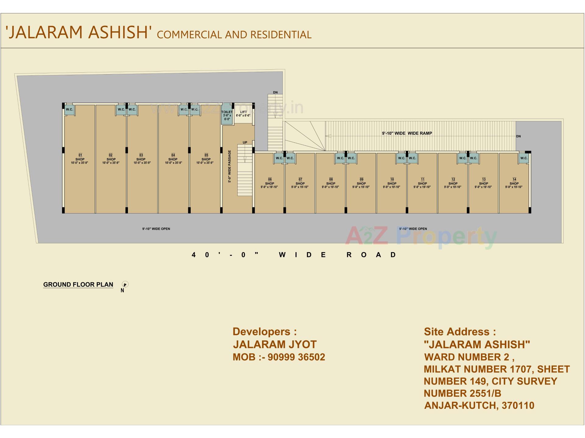 Layout of real estate project Jalaram Ashish located at Anjar, Kutch, Gujarat