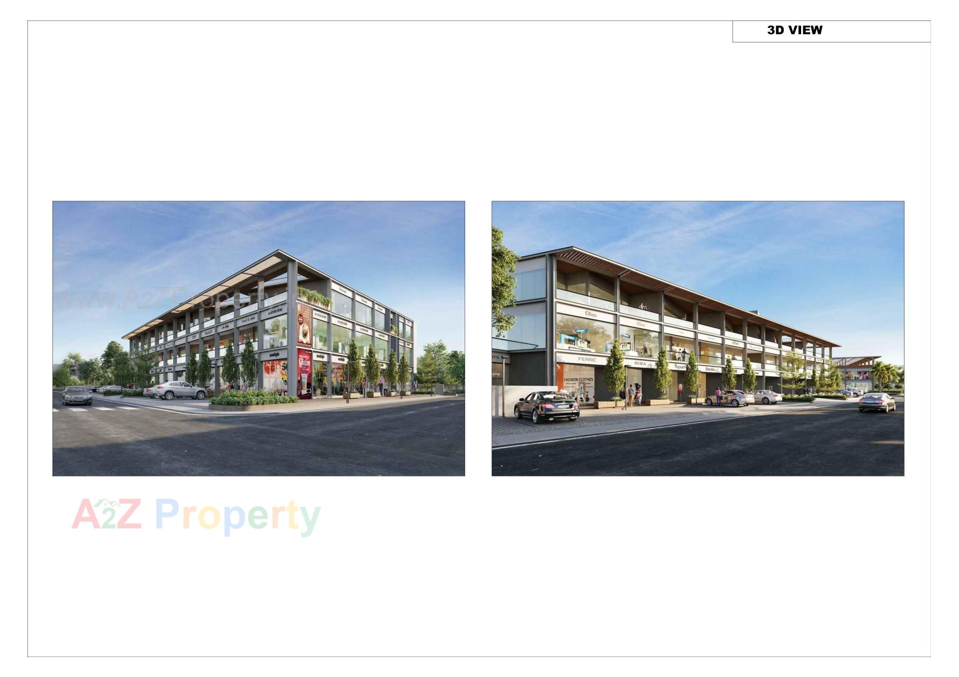 3D Elevation of real estate project Jv Business Park located at Madhapar, Kutch, Gujarat