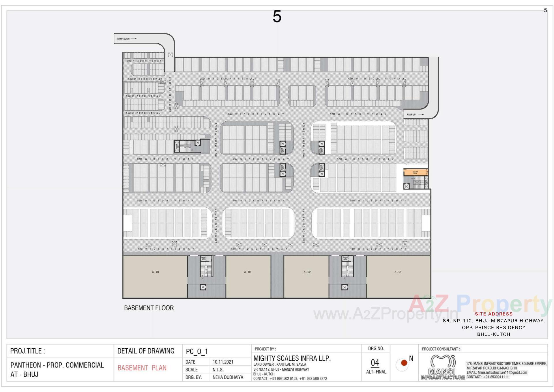 Layout of real estate project Pantheon located at Bhuj, Kutch, Gujarat