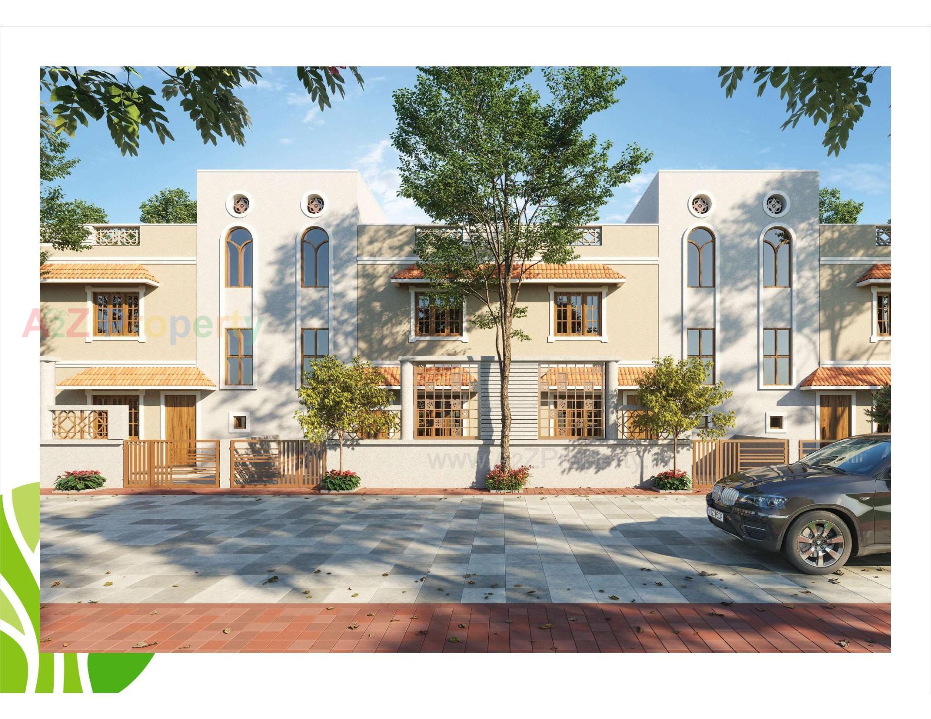 3D Elevation of real estate project Rajvi Garden located at Galpadar, Kutch, Gujarat