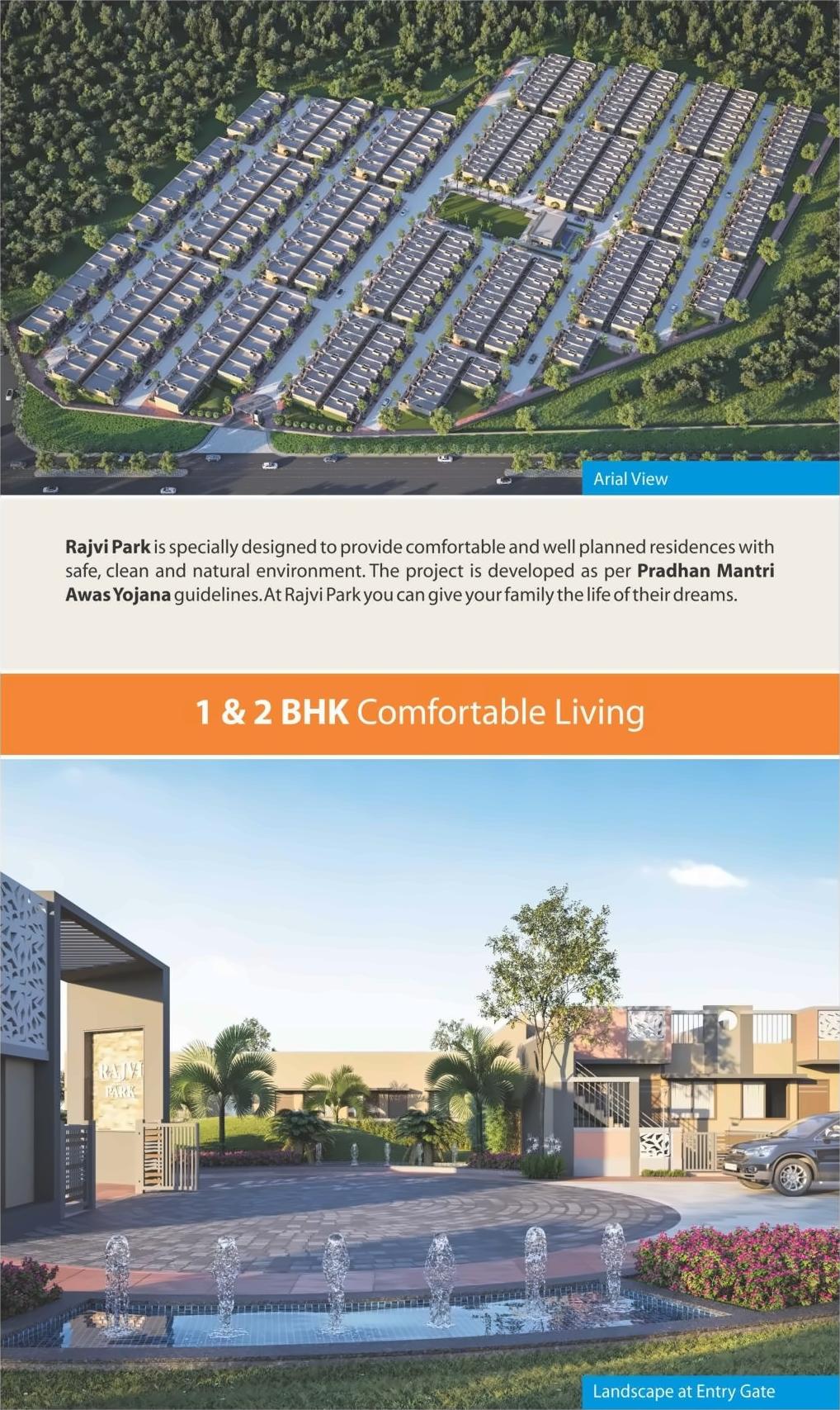 3D Elevation of real estate project Rajvi Park located at Kidana, Kutch, Gujarat