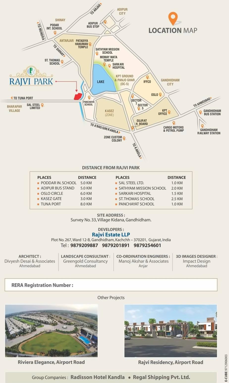  of real estate project Rajvi Park located at Kidana, Kutch, Gujarat