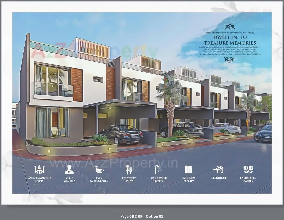 3D Elevation of real estate project Rajvi Residency located at Varsamedi, Kutch, Gujarat