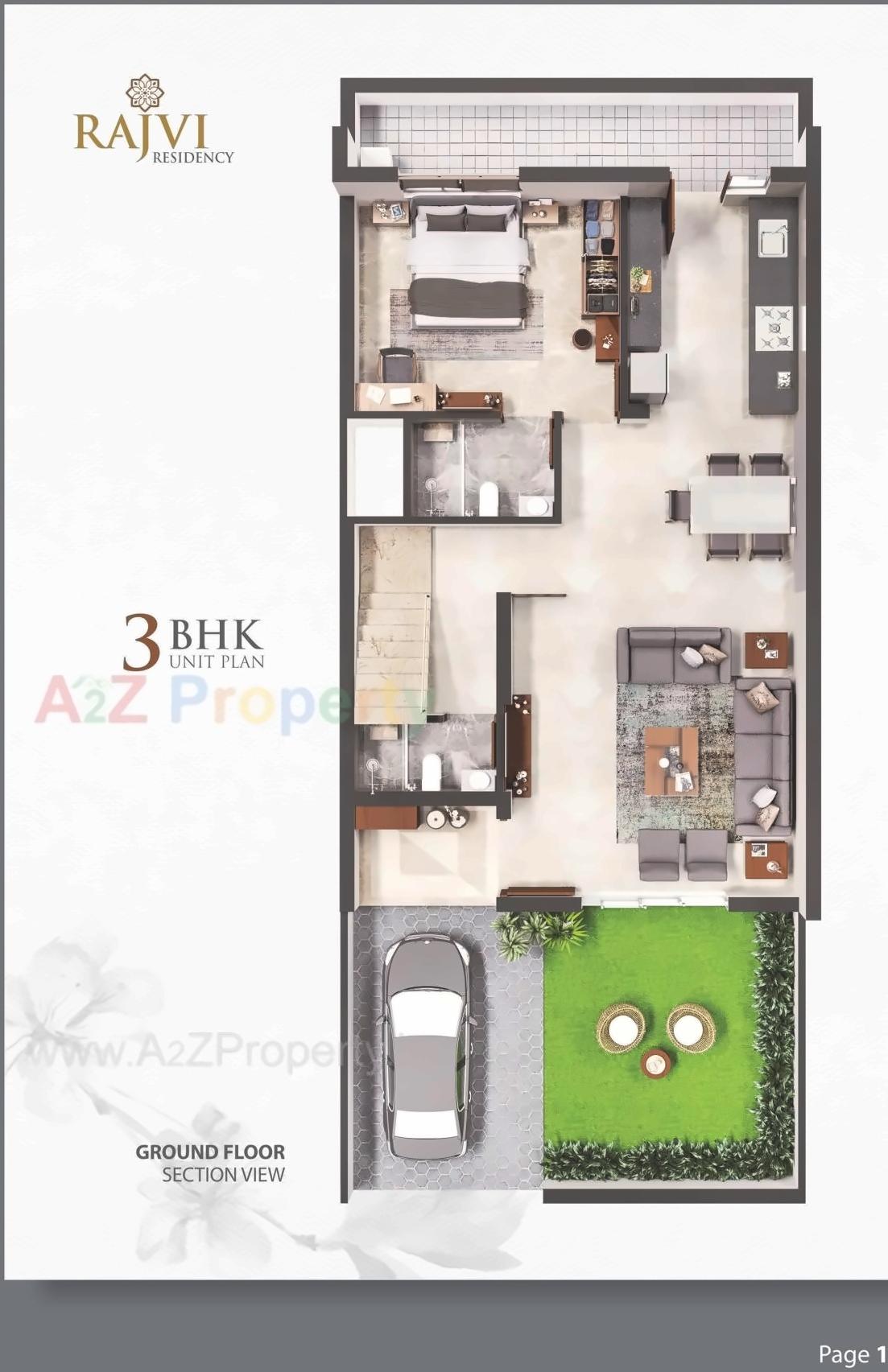Layout of real estate project Rajvi Residency located at Varsamedi, Kutch, Gujarat