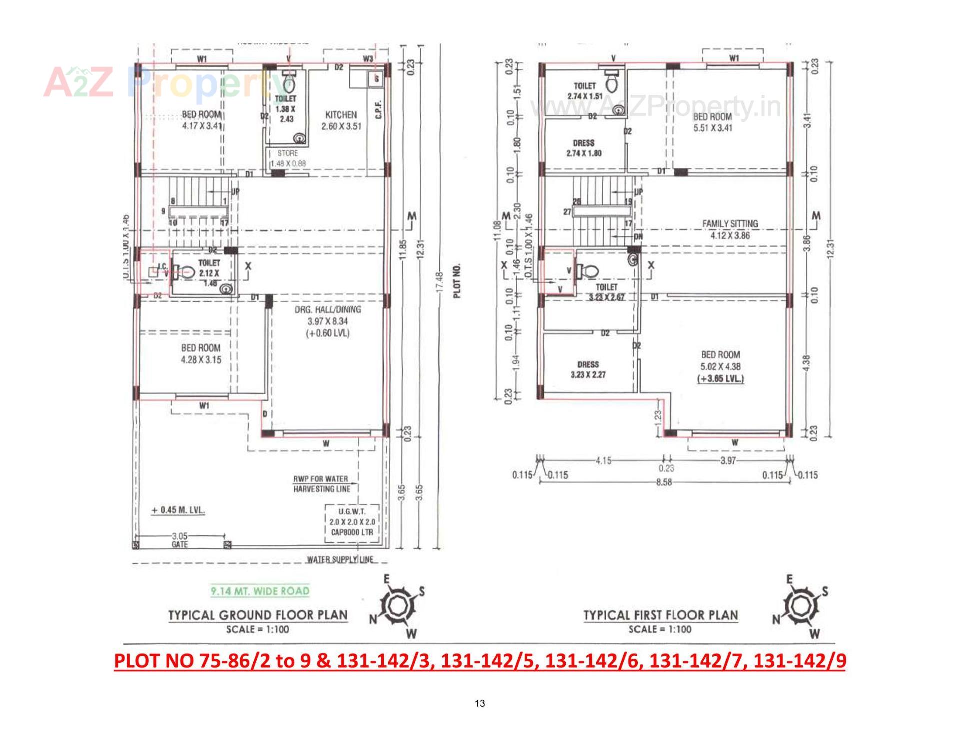 Layout of real estate project Rajvi Residency located at Varsamedi, Kutch, Gujarat