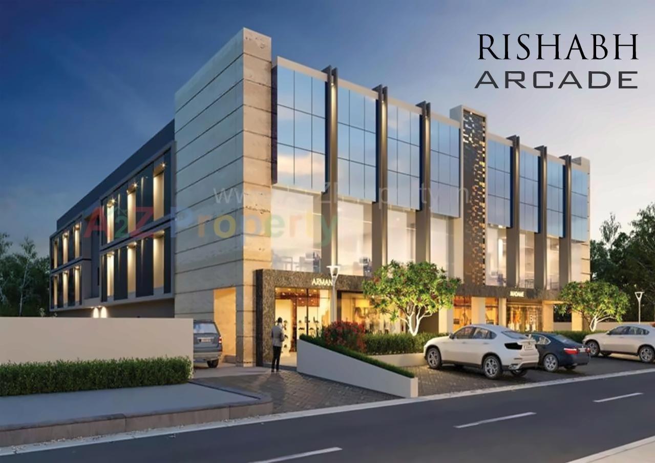 3D Elevation of real estate project Rishabh Arcade located at Kutch, Kutch, Gujarat