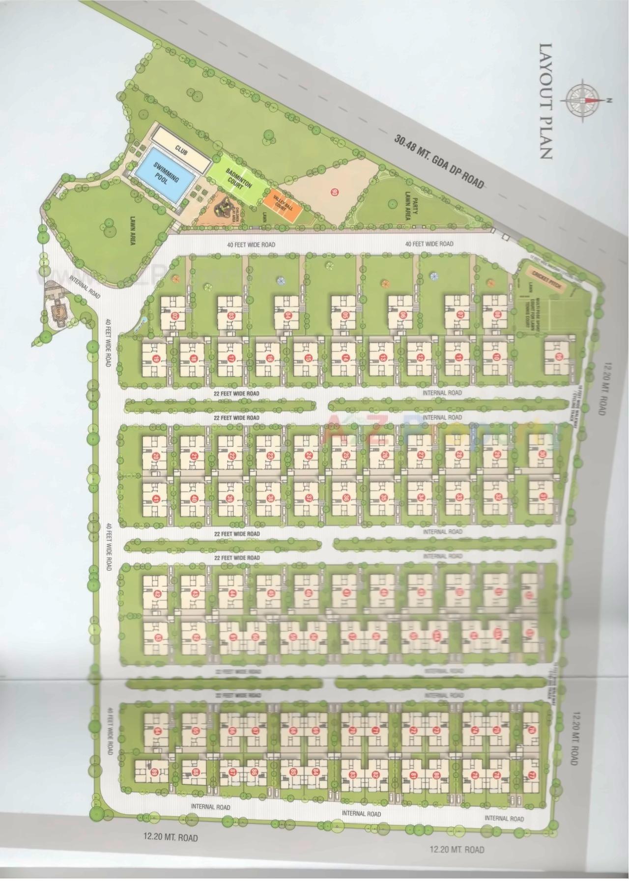 Layout of real estate project Riviera Elegance Ii located at Varsamedi, Kutch, Gujarat