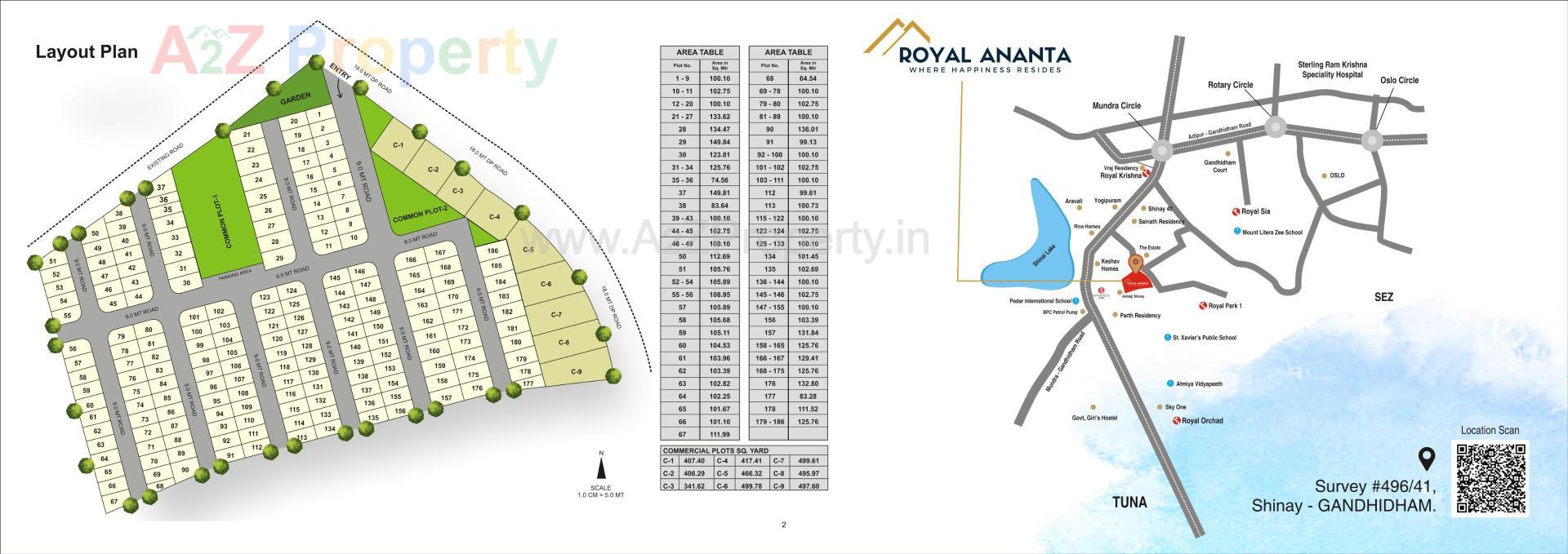 Layout of real estate project Royal Ananta located at Shinai, Kutch, Gujarat