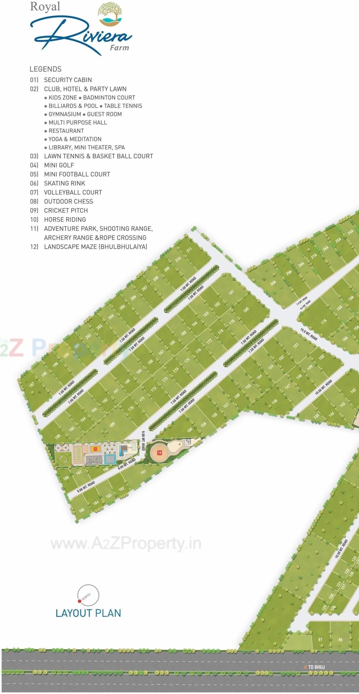 Layout of real estate project Royal Riviera Farm located at Anjar, Kutch, Gujarat