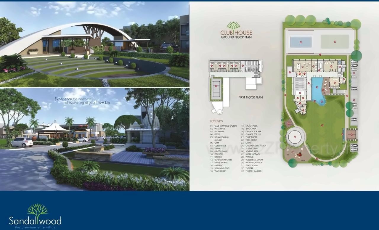 3D Elevation of real estate project Sandalwood Villa located at Mirzapar, Kutch, Gujarat