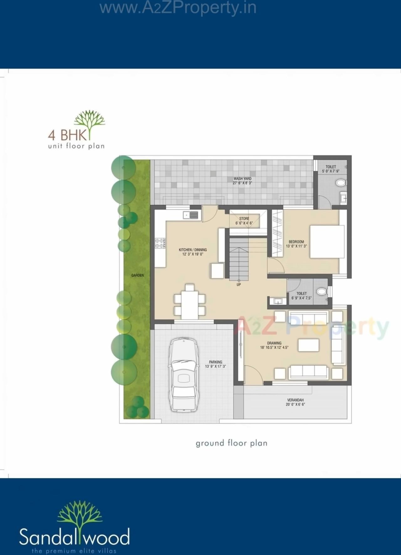 Layout of real estate project Sandalwood Villa located at Mirzapar, Kutch, Gujarat