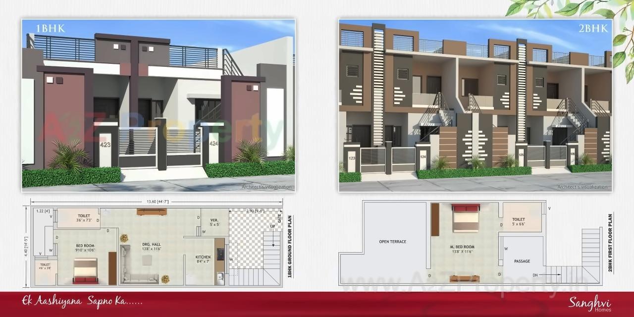 Layout of real estate project Sanghvi Homes located at Anjar, Kutch, Gujarat