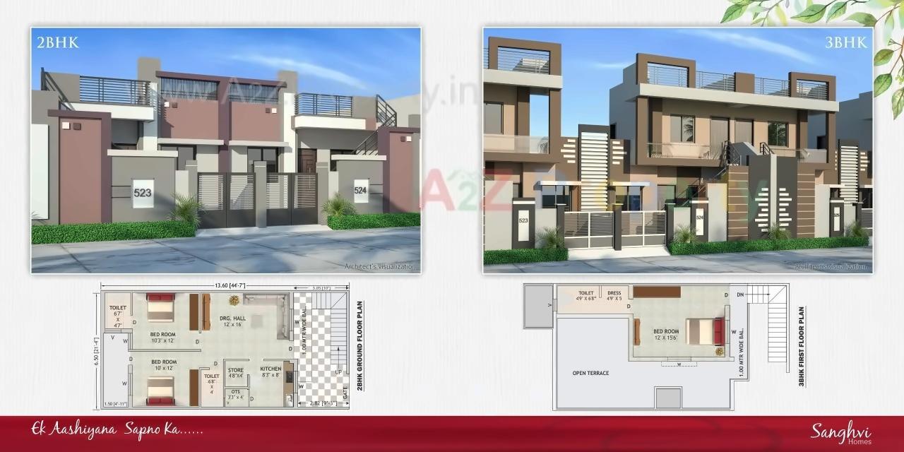 Layout of real estate project Sanghvi Homes located at Anjar, Kutch, Gujarat