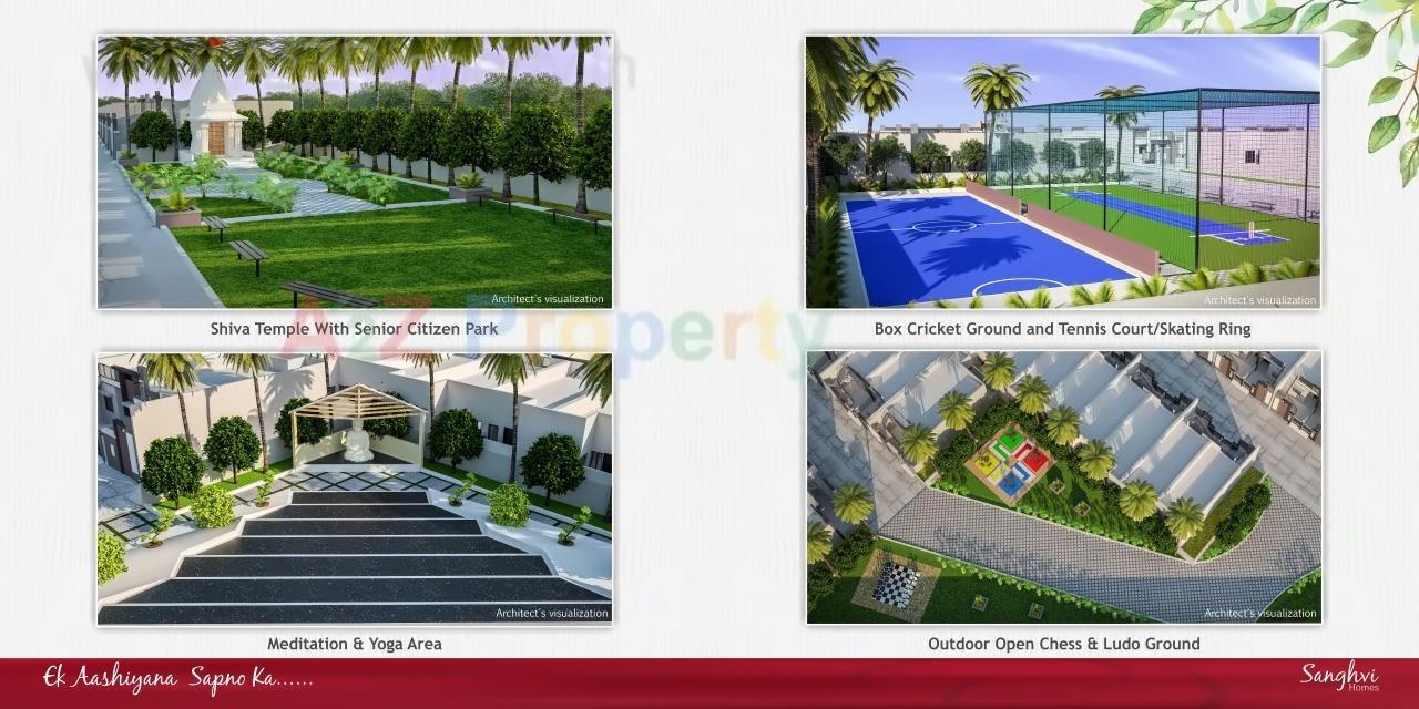 3D Elevation of real estate project Sanghvi Homes located at Anjar, Kutch, Gujarat