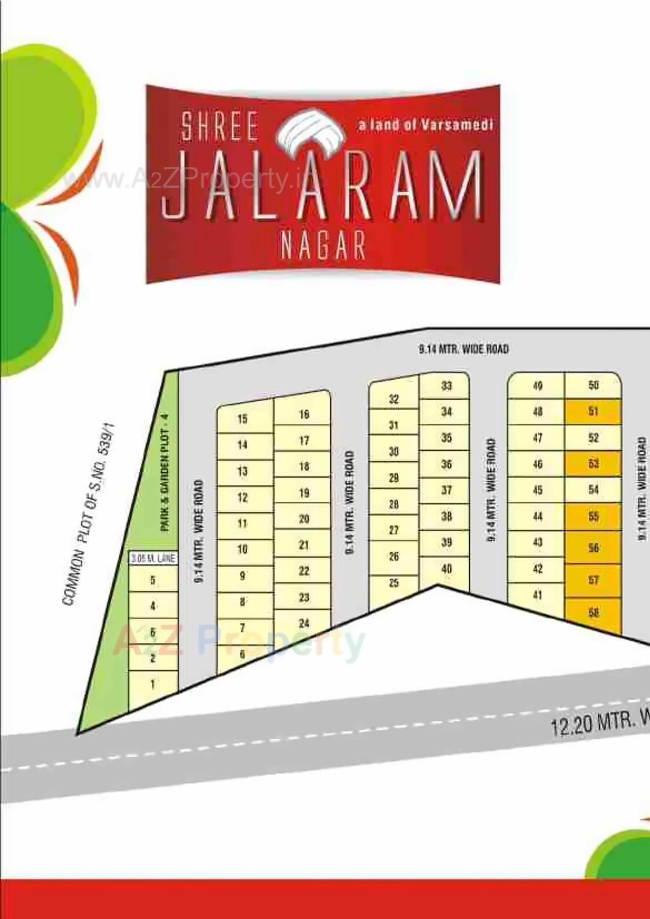 Layout of real estate project Shree Jalaramnagar located at Varsamedi, Kutch, Gujarat
