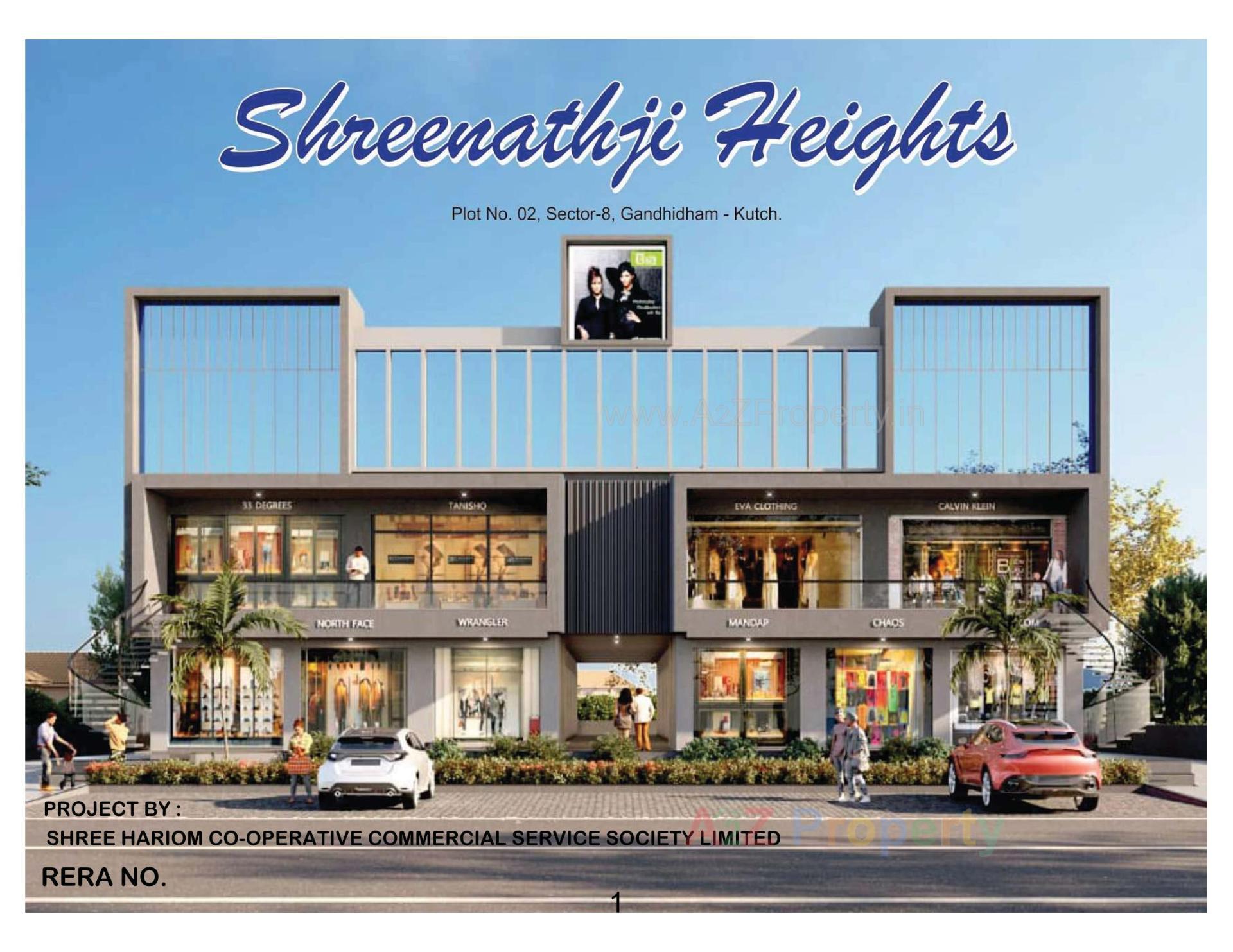 3D Elevation of real estate project Shreenathji Heights located at Gandhidham, Kutch, Gujarat