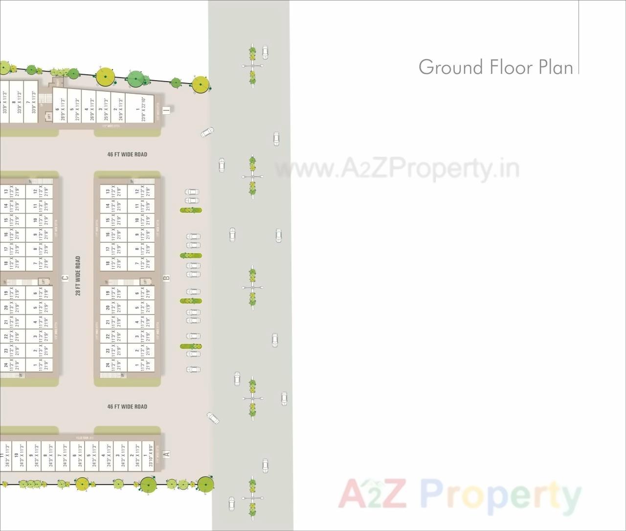 Layout of real estate project Nandan Arcade located at Lunavada, Mahisagar, Gujarat