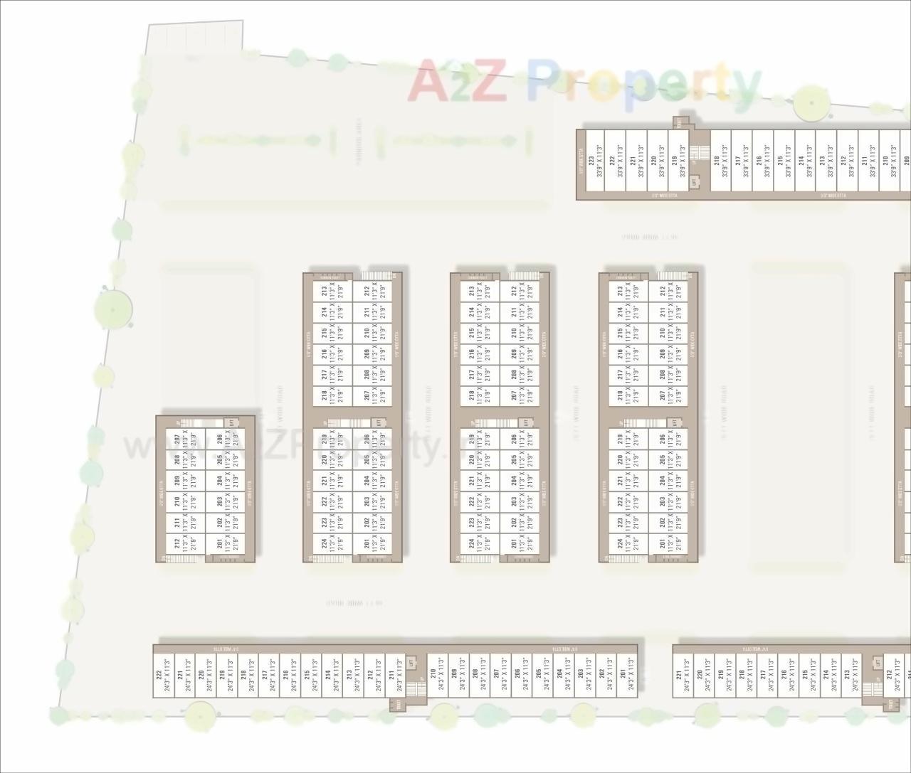 Layout of real estate project Nandan Arcade located at Lunavada, Mahisagar, Gujarat