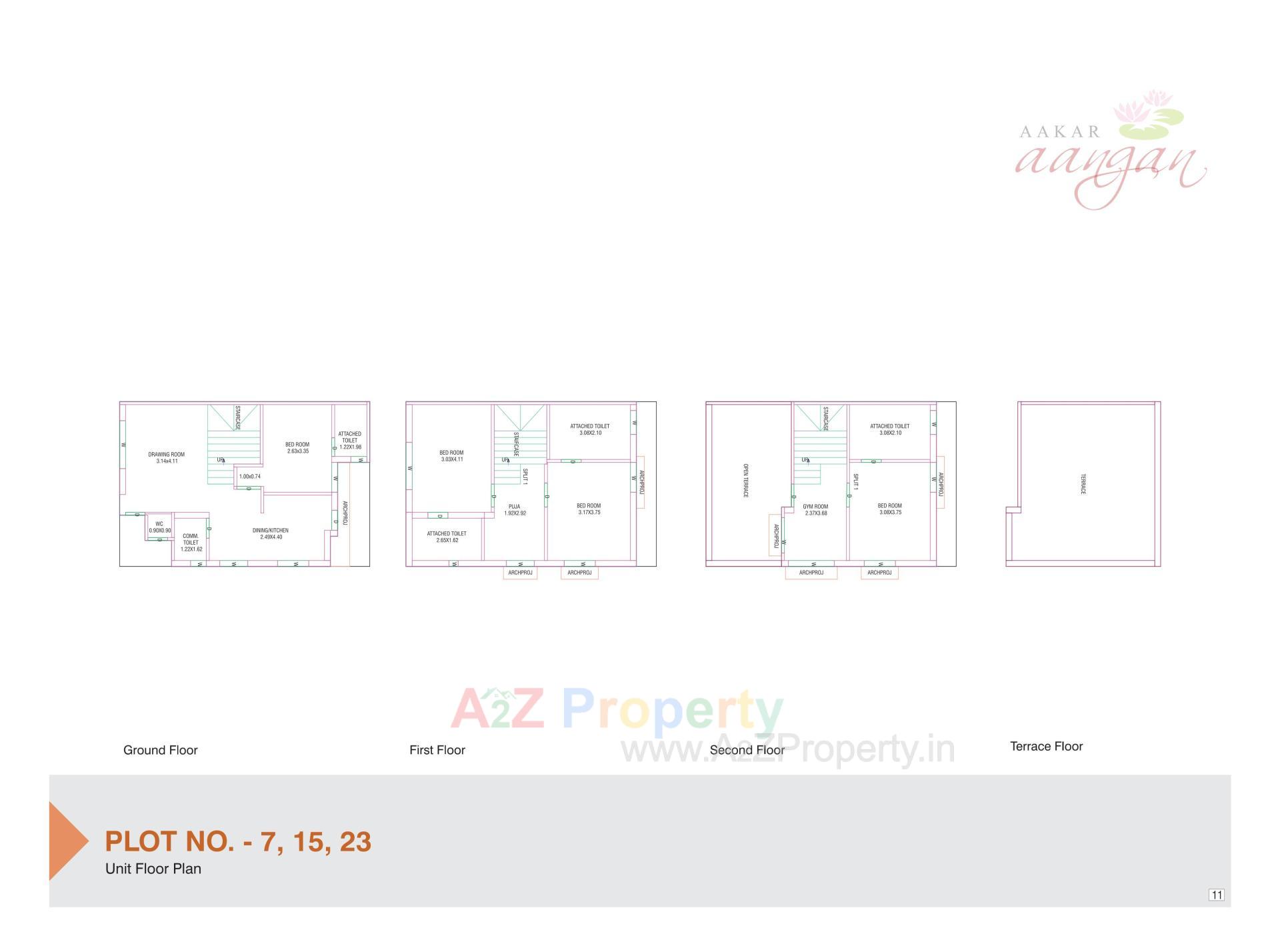 Layout of real estate project Aakar Aangan located at Nagalpur, Mehsana, Gujarat