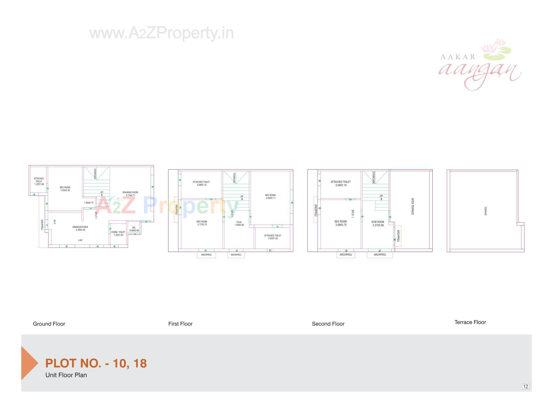 Layout of real estate project Aakar Aangan located at Nagalpur, Mehsana, Gujarat