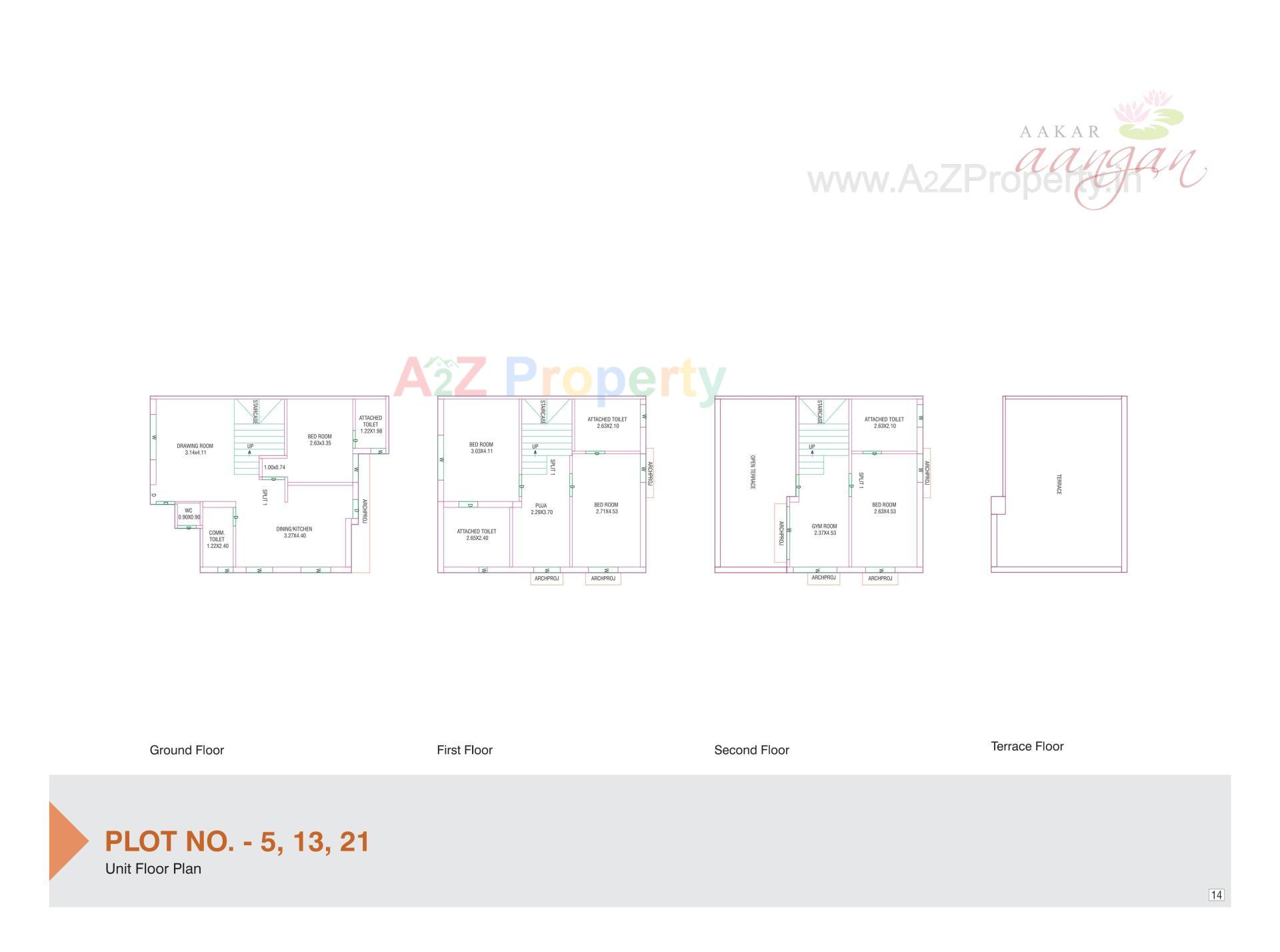 Layout of real estate project Aakar Aangan located at Nagalpur, Mehsana, Gujarat