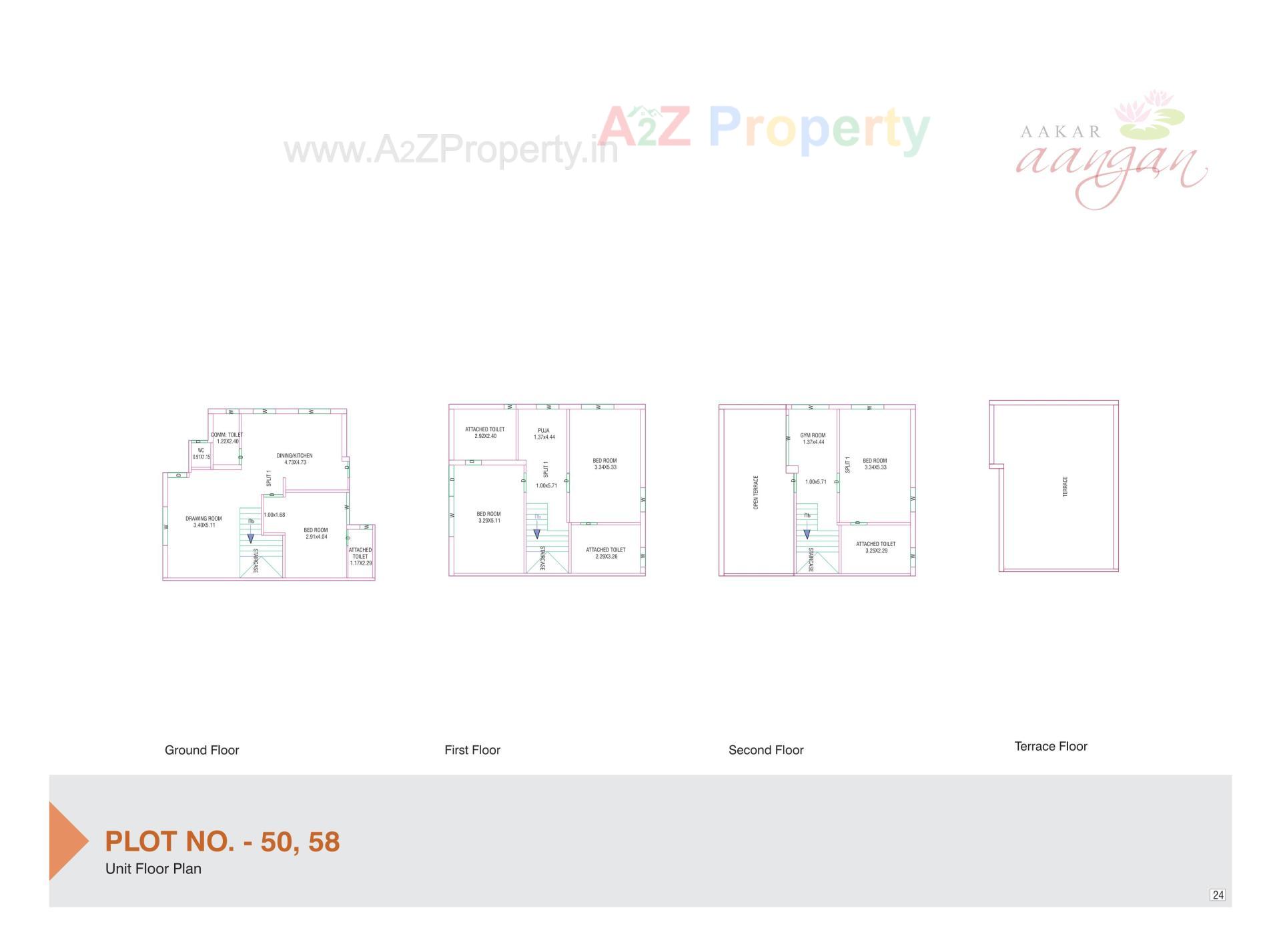 Layout of real estate project Aakar Aangan located at Nagalpur, Mehsana, Gujarat
