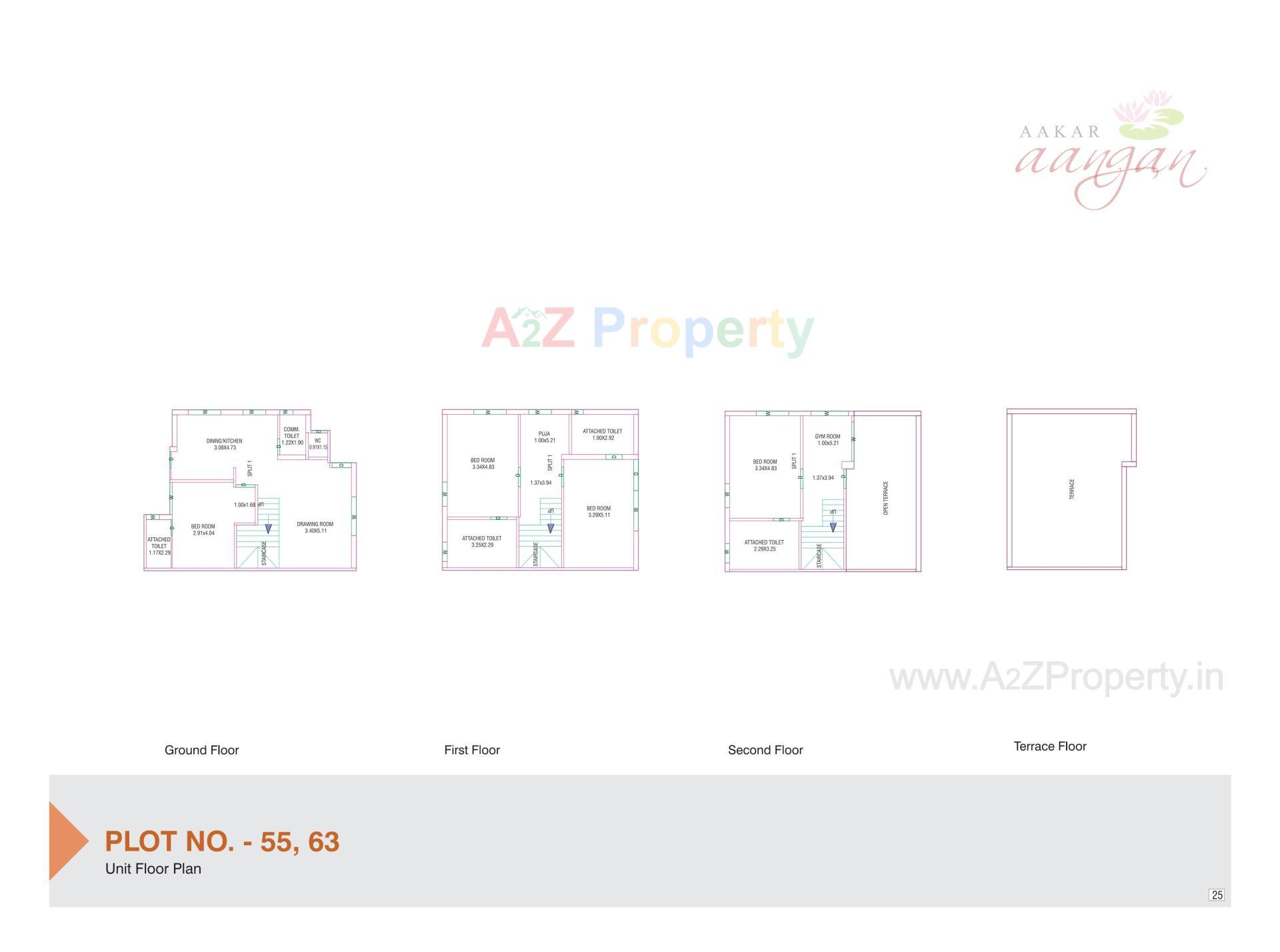 Layout of real estate project Aakar Aangan located at Nagalpur, Mehsana, Gujarat