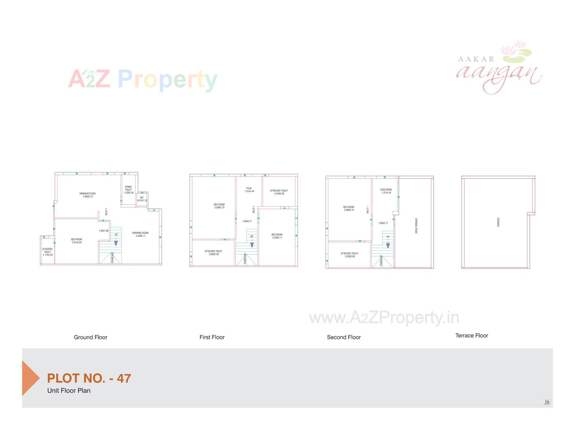Layout of real estate project Aakar Aangan located at Nagalpur, Mehsana, Gujarat