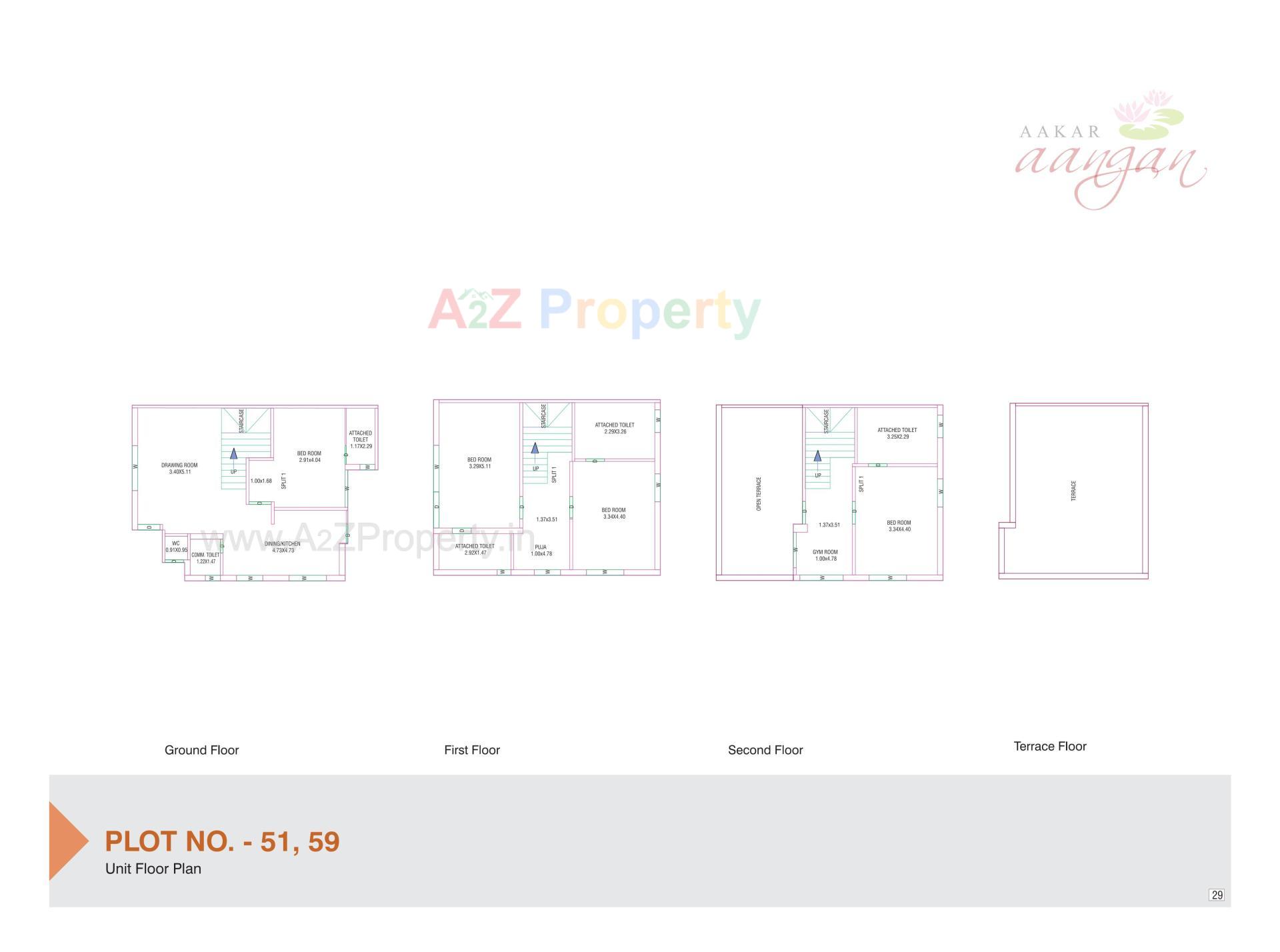 Layout of real estate project Aakar Aangan located at Nagalpur, Mehsana, Gujarat