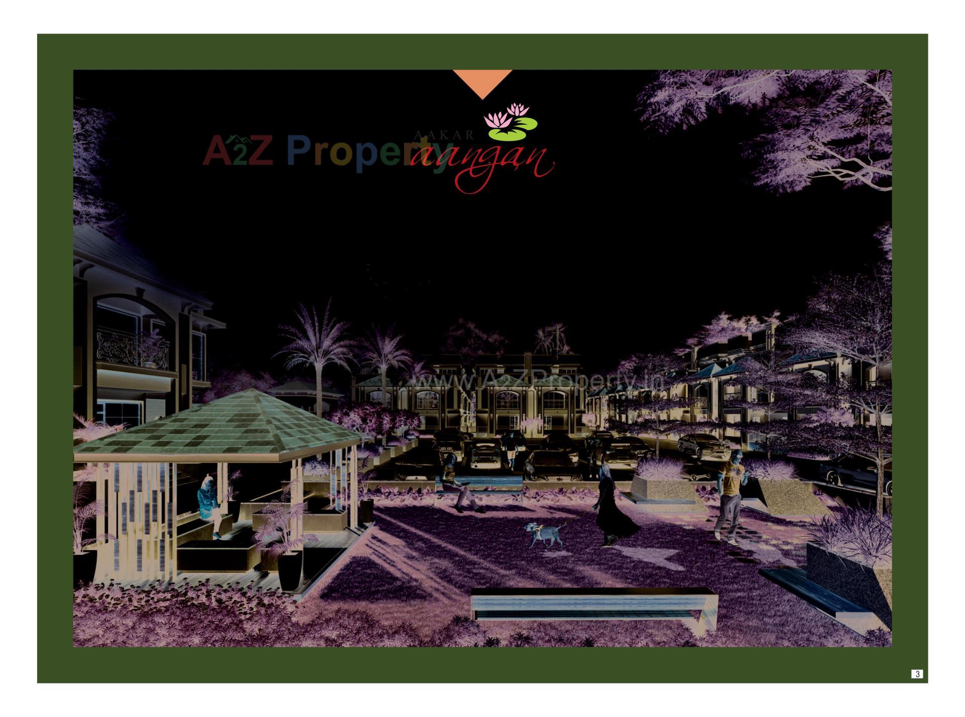 3D Elevation of real estate project Aakar Aangan located at Nagalpur, Mehsana, Gujarat