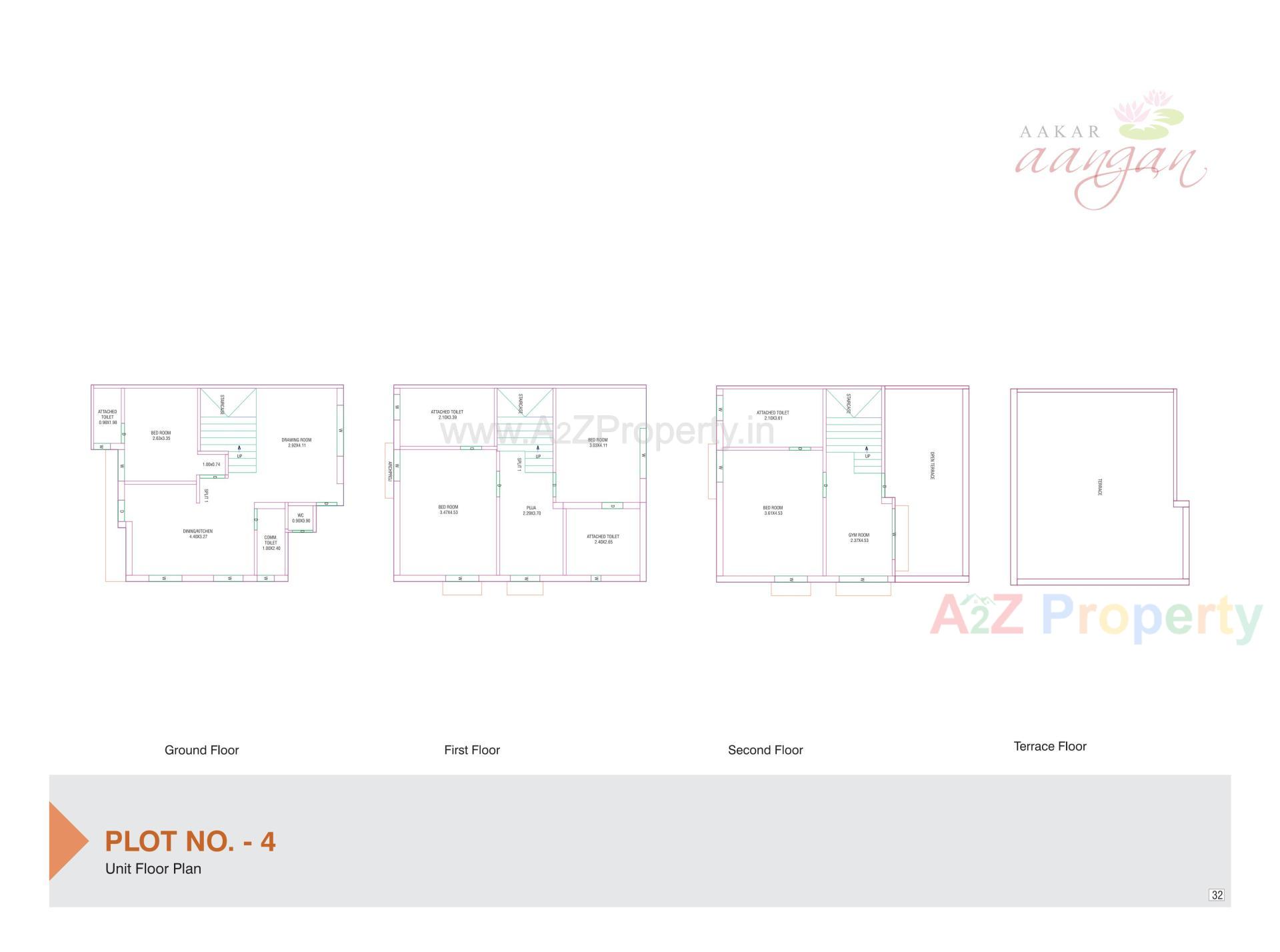 Layout of real estate project Aakar Aangan located at Nagalpur, Mehsana, Gujarat
