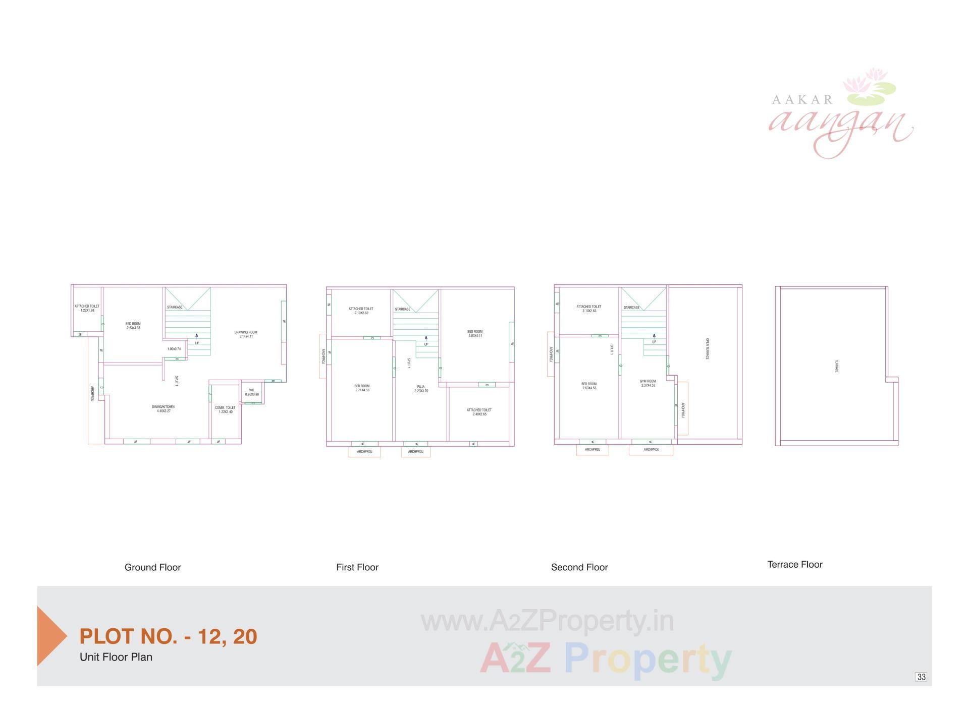 Layout of real estate project Aakar Aangan located at Nagalpur, Mehsana, Gujarat