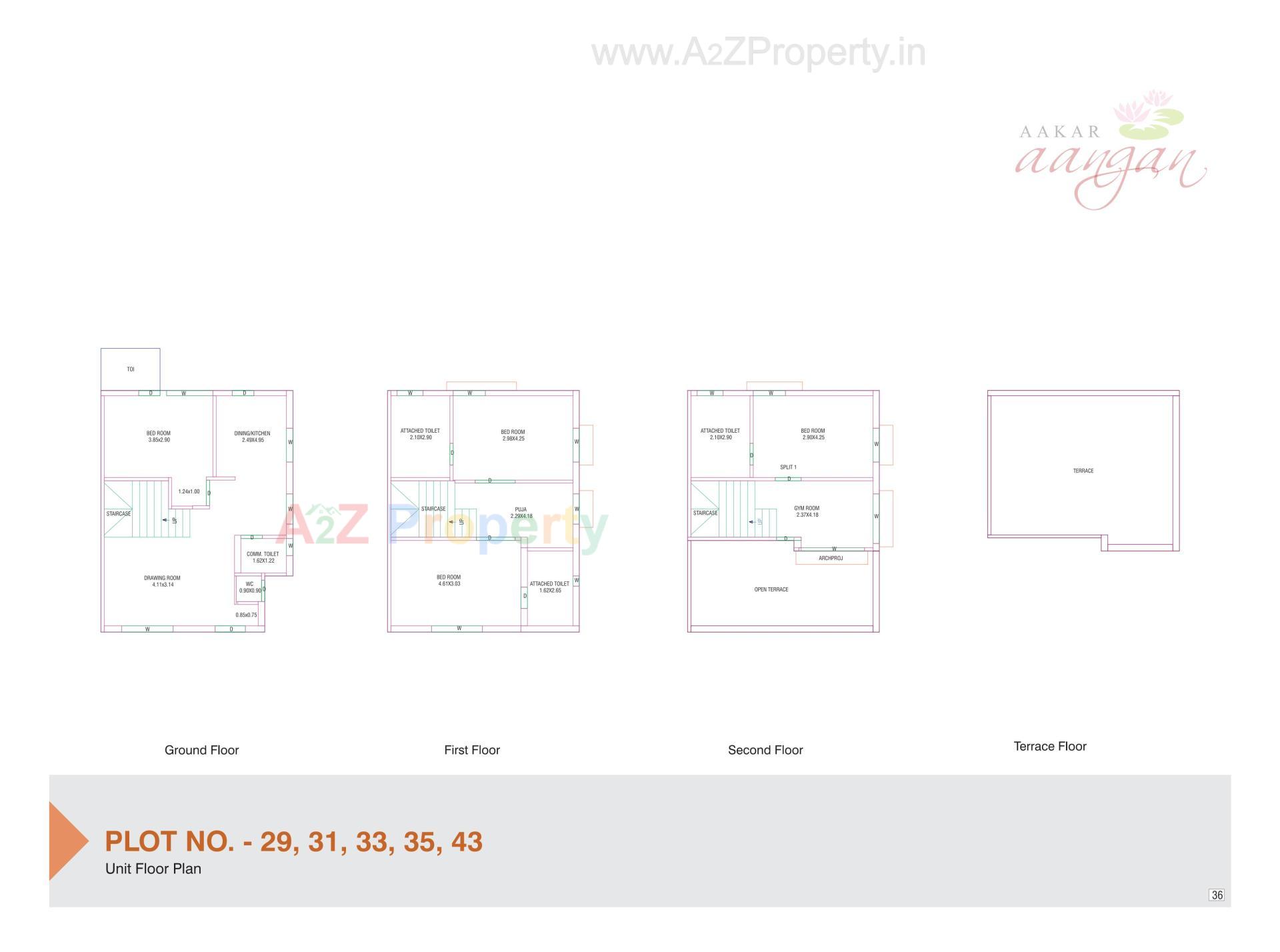 Layout of real estate project Aakar Aangan located at Nagalpur, Mehsana, Gujarat