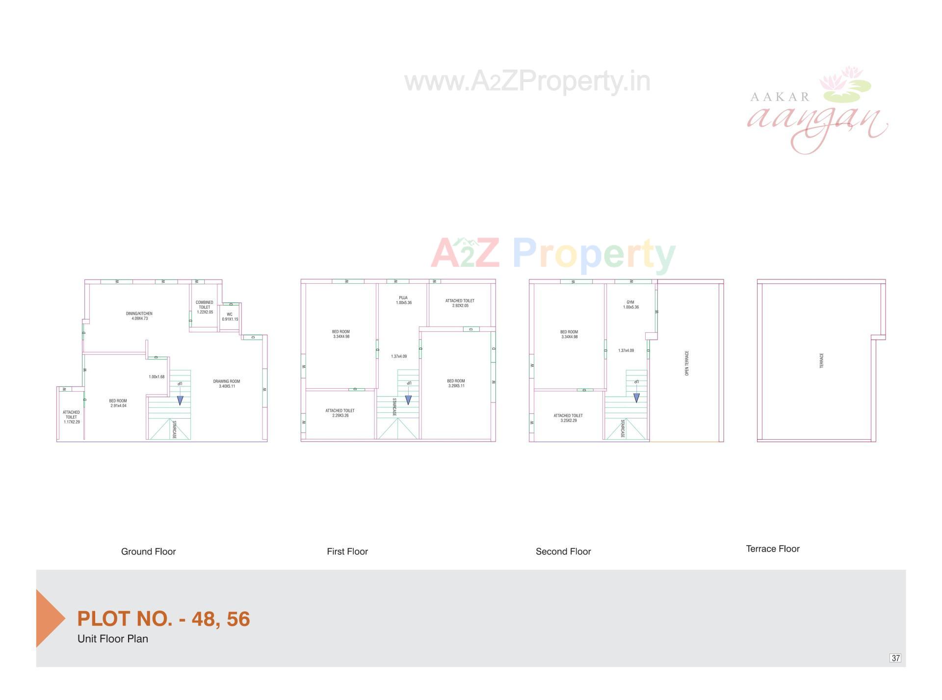 Layout of real estate project Aakar Aangan located at Nagalpur, Mehsana, Gujarat