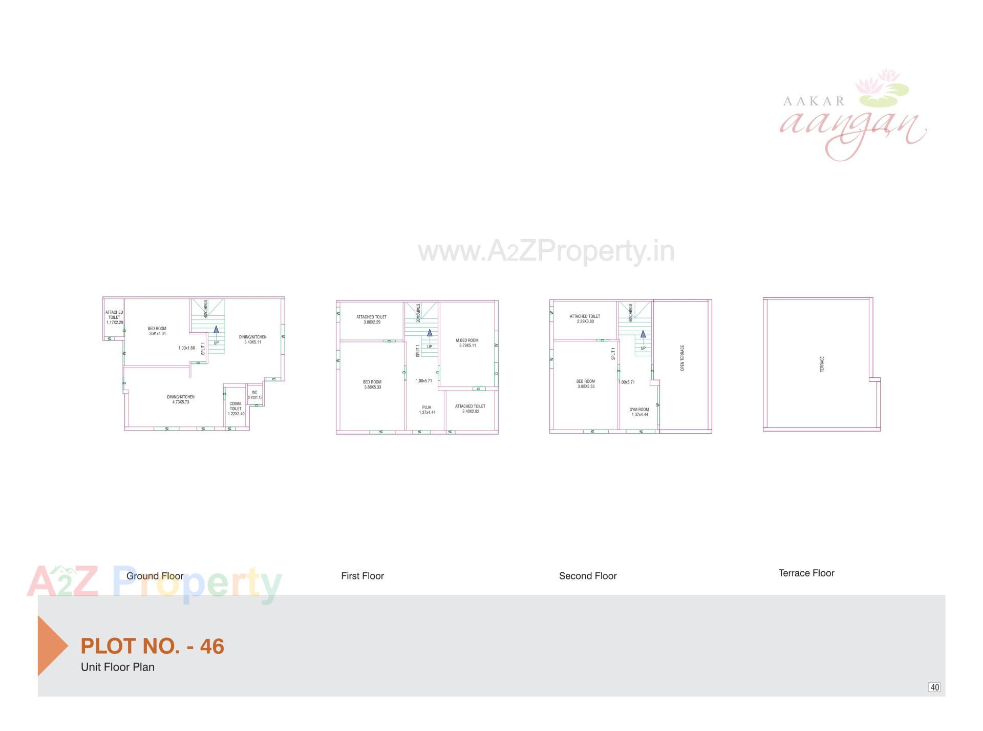 Layout of real estate project Aakar Aangan located at Nagalpur, Mehsana, Gujarat